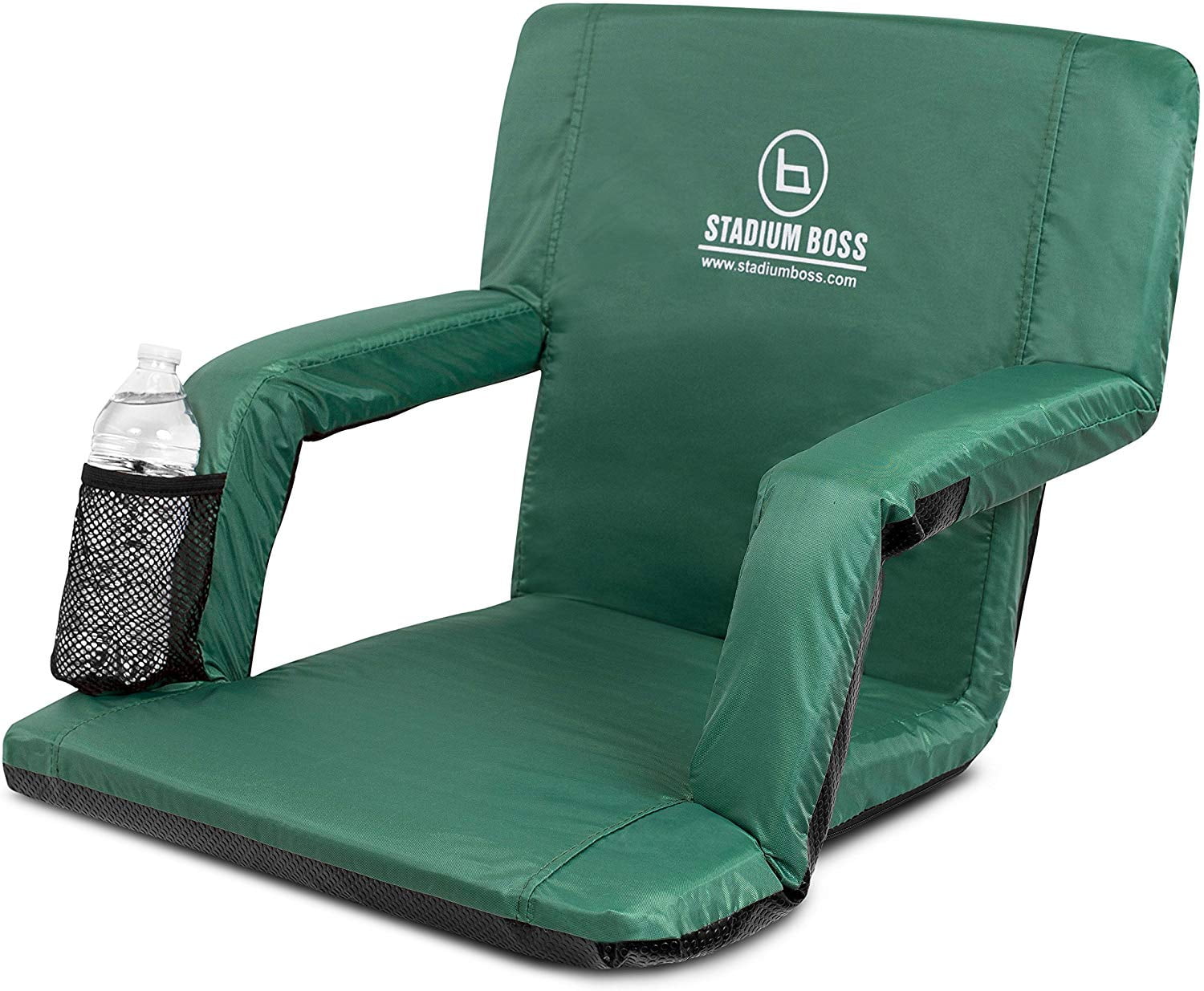 Stadium Seat Reclining Bleacher Chair Folding - Dark Green