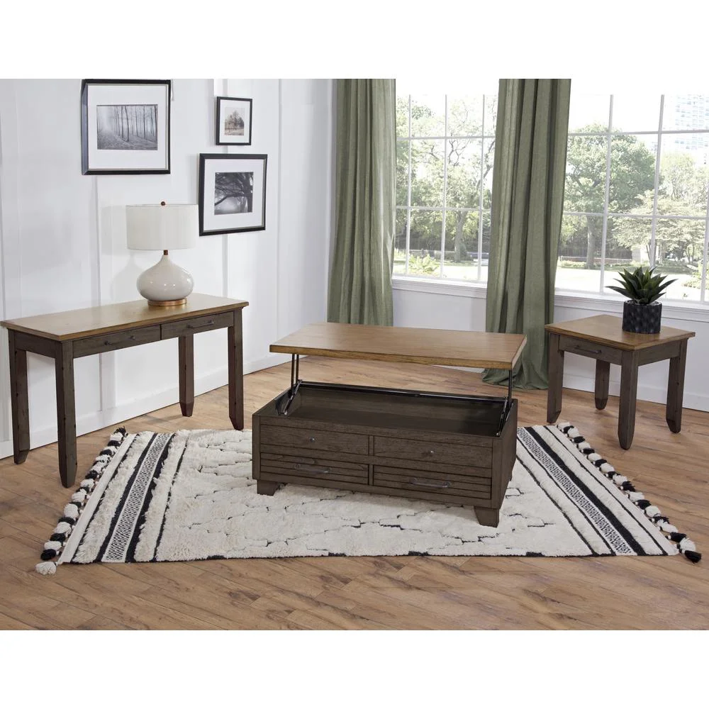 Steve Silver Bear Creek Lift-Top Coffee Table with Casters, Brown