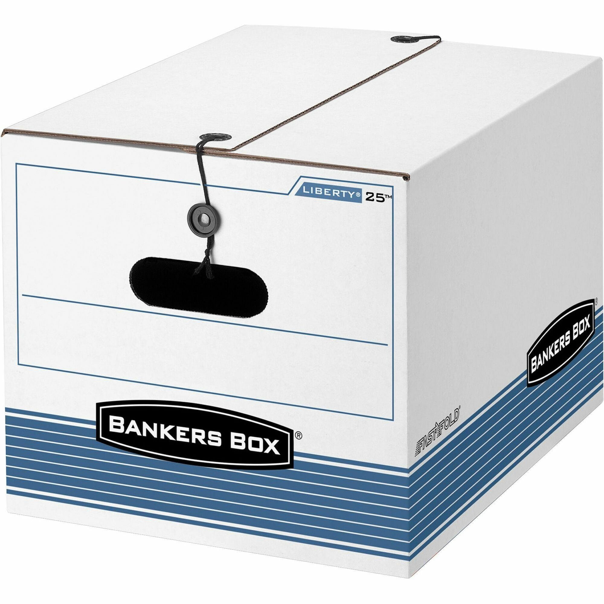 Bankers Box STOR/FILE Storage Boxes - Internal Dimensions: 12" Width x 15.50" Depth x 10.25" Height - External Dimensions: 12.3" Width x 16" Depth x 11" Height - Media Size Supported: Letter, Legal -