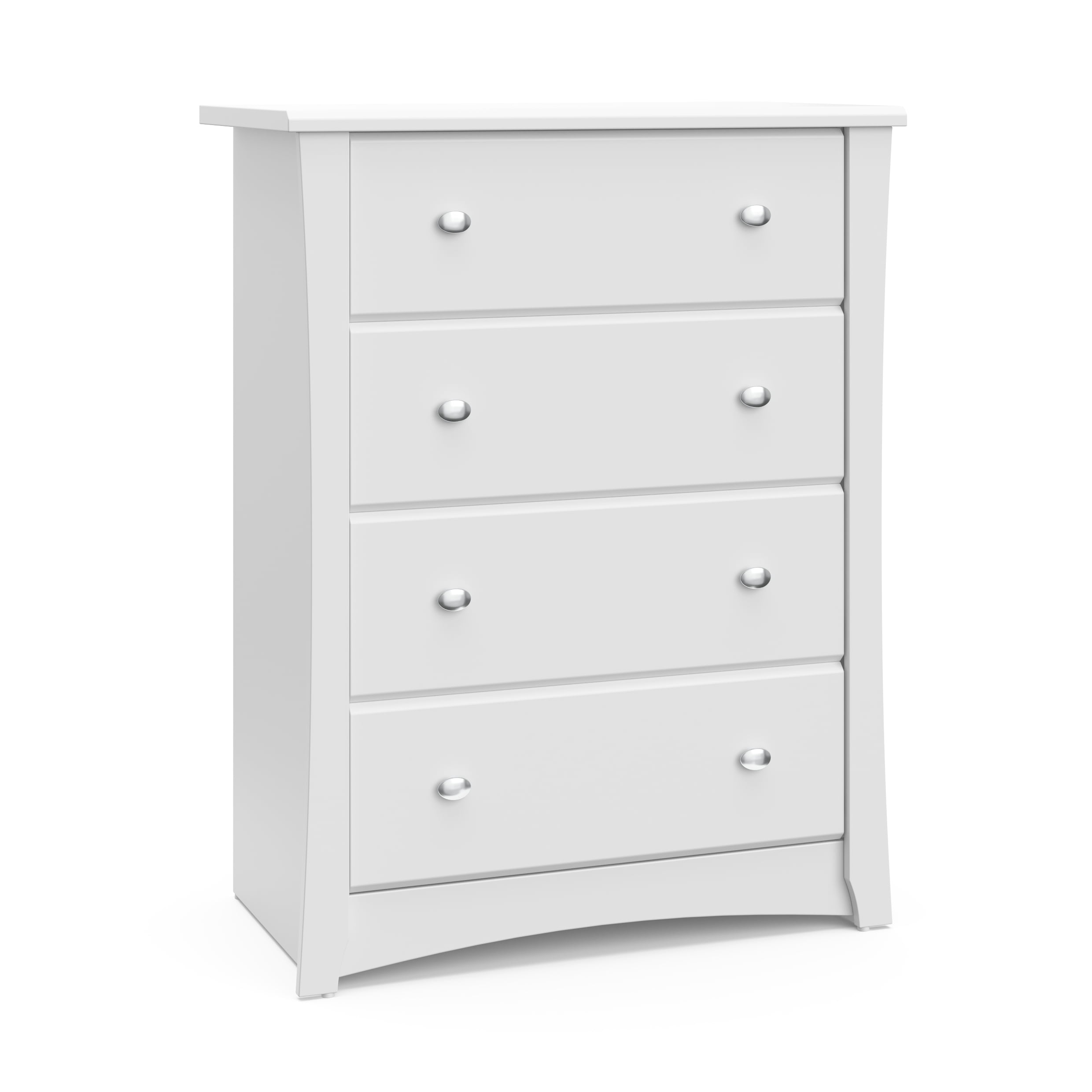 Storkcraft Crescent 4 Drawer Childrens Nursery Dresser, White