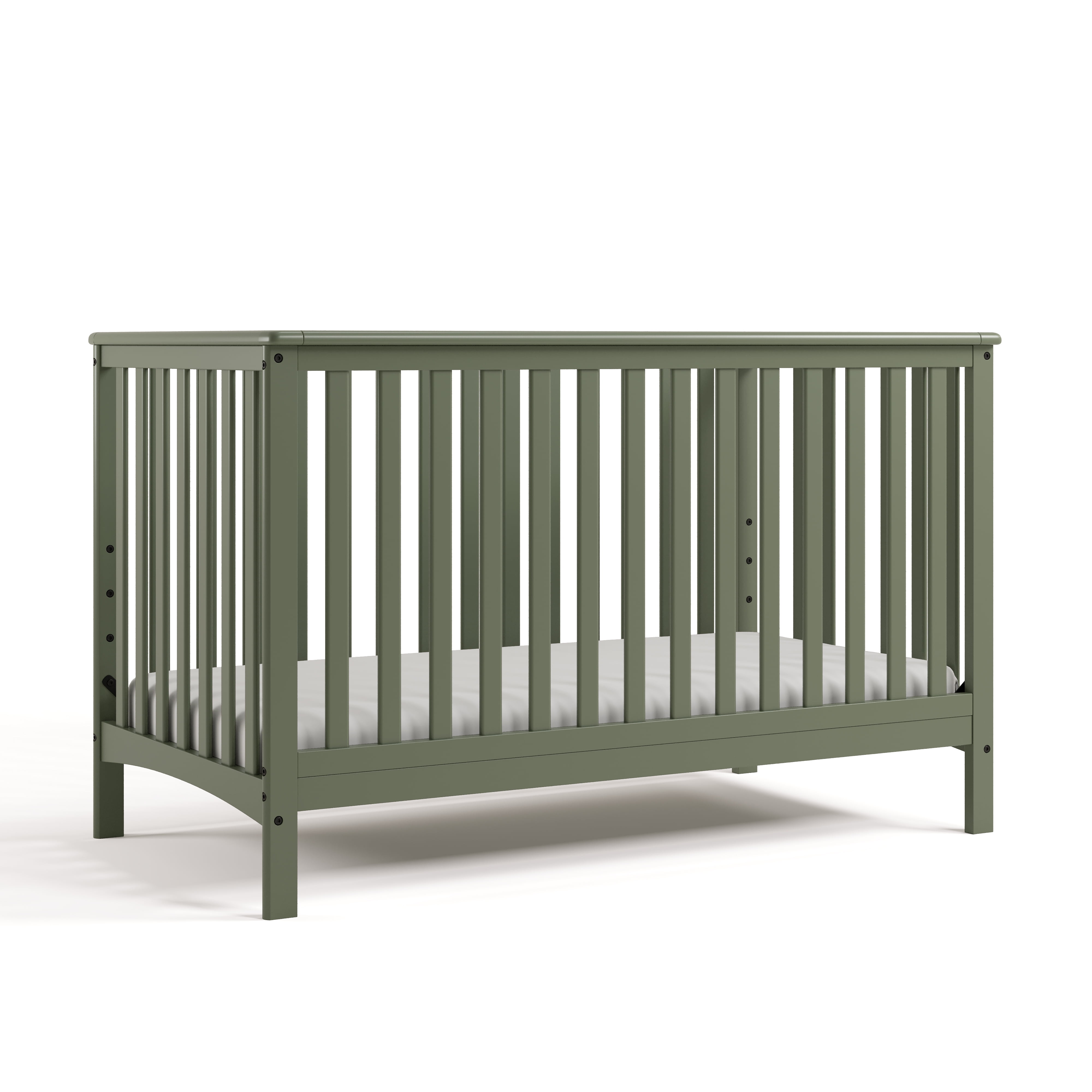 Storkcraft Hillcrest 4-in-1 Convertible Baby Crib, Olive