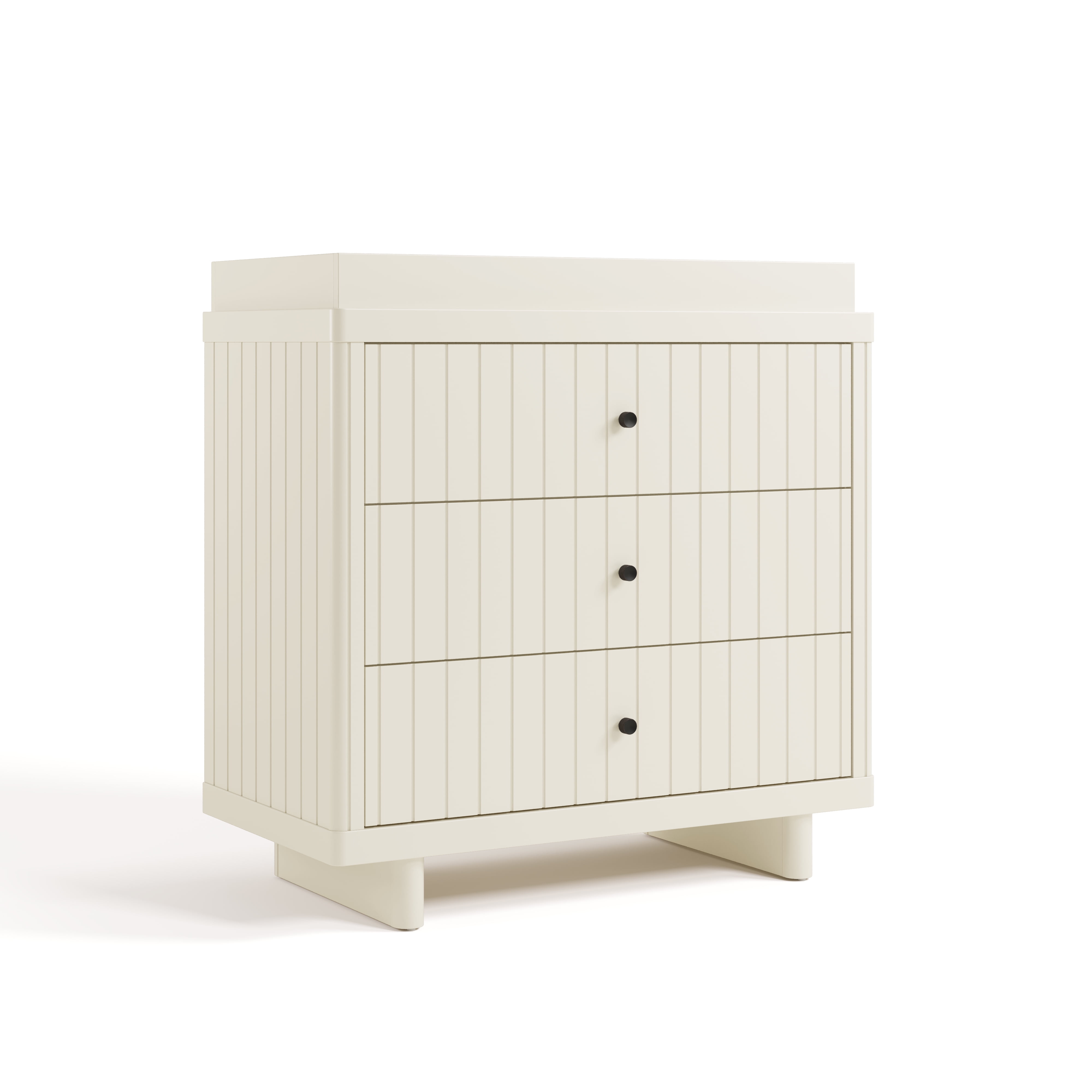 Storkcraft Kyoto 3 Drawer Dresser with Infant Changing Topper, Frosted Oat