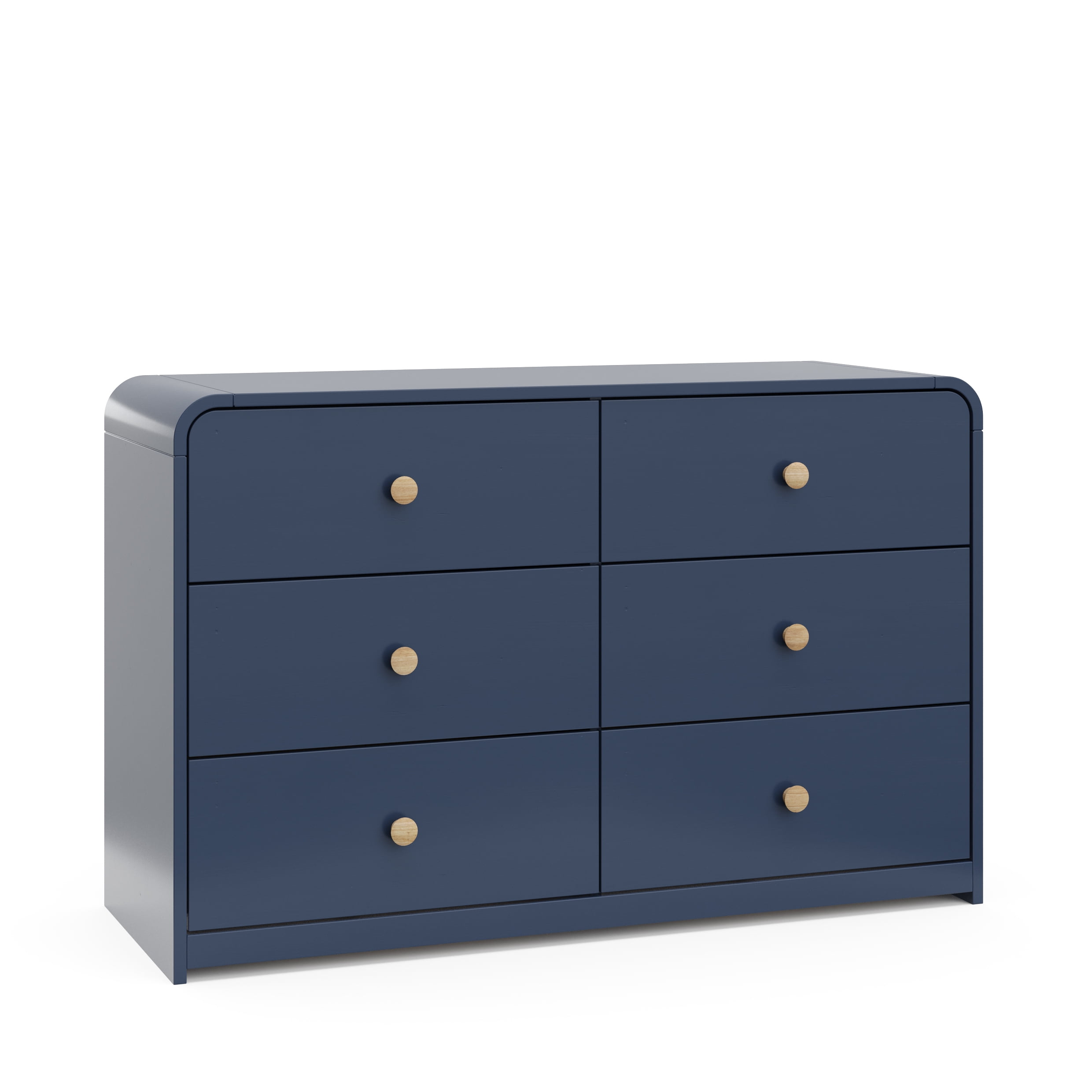 Storkcraft Santos 6 Drawer Nursery Double Dresser, Midnight Blue