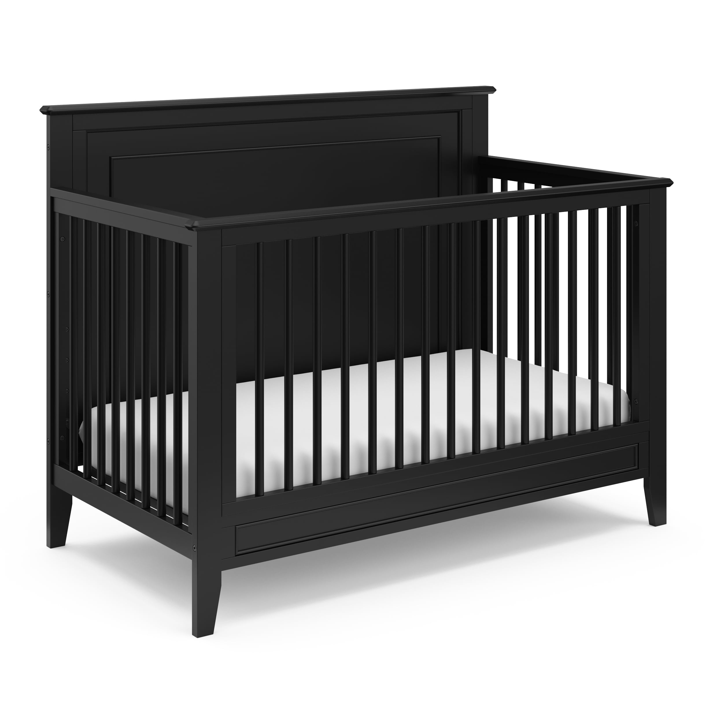 Storkcraft Solstice 5-in-1 Convertible Baby Crib, Black
