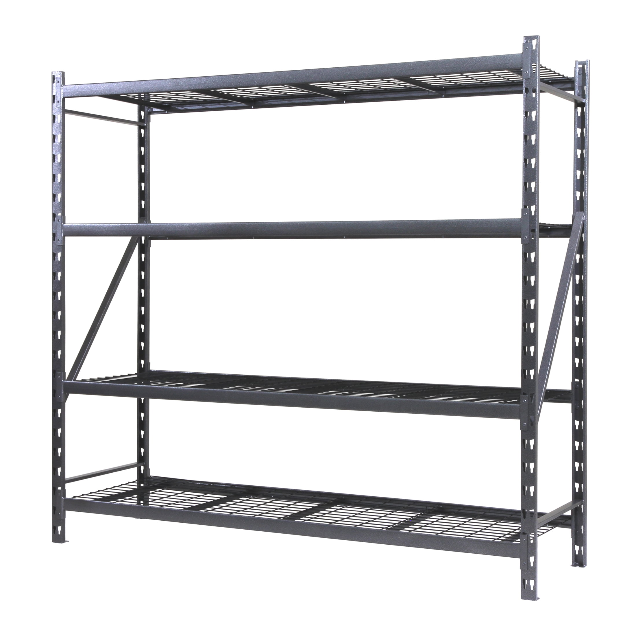 RUGGED RACK Steel 4-Tier Storage Rack 72"H x 24"D x 77"W, 1000lb Per Shelf