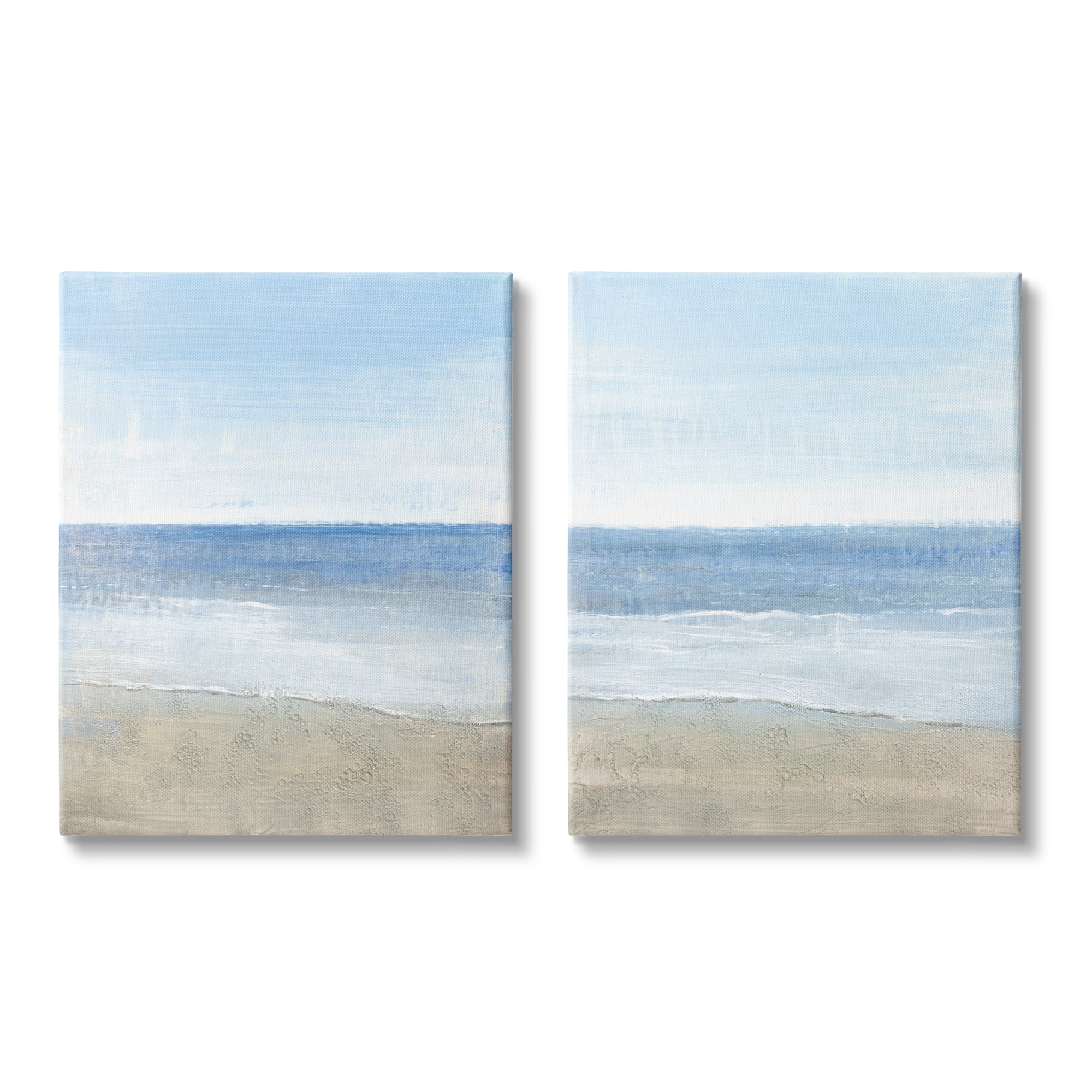 Stupell Industries Coastal Seafoam Beach Waves Soft Tide Landscape Canvas Wall Art, 24 x 30