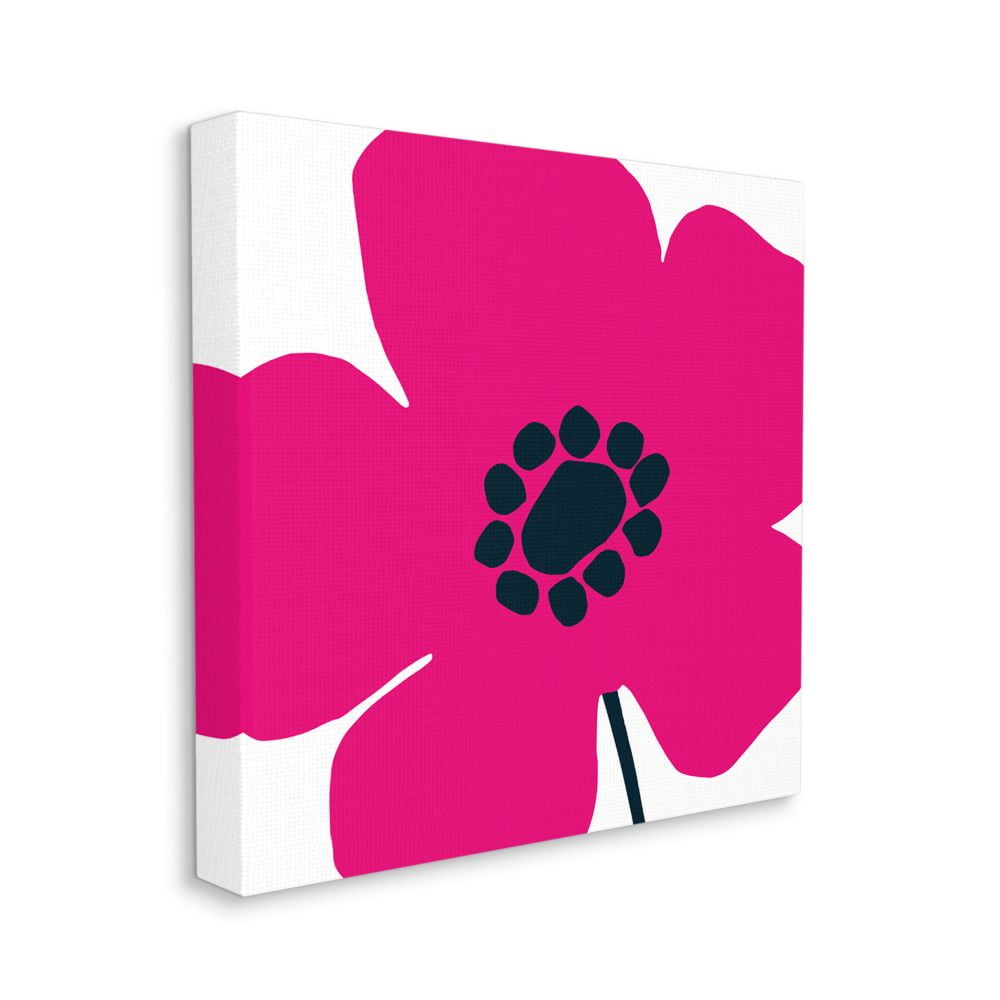 Stupell Industries Cute Girly Flower Pop Pink Children's Floral Canvas Wall Art Design by Wild Apple Portfolio, 36" x 36"