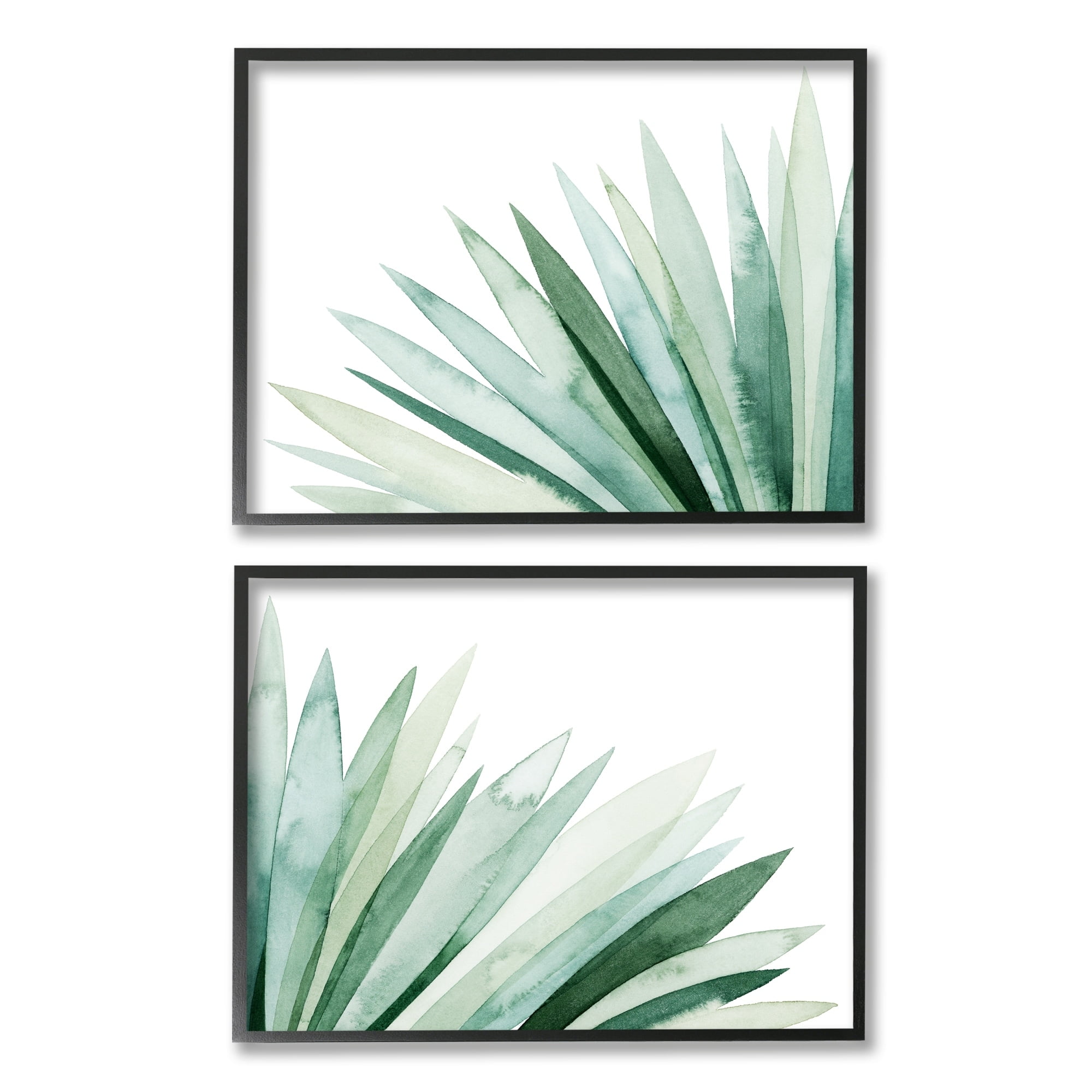 Stupell Industries Lush Green Botanicals Grass Leaves Watercolor Detail Framed Wall Art, 30 x 24, Design by Grace Popp