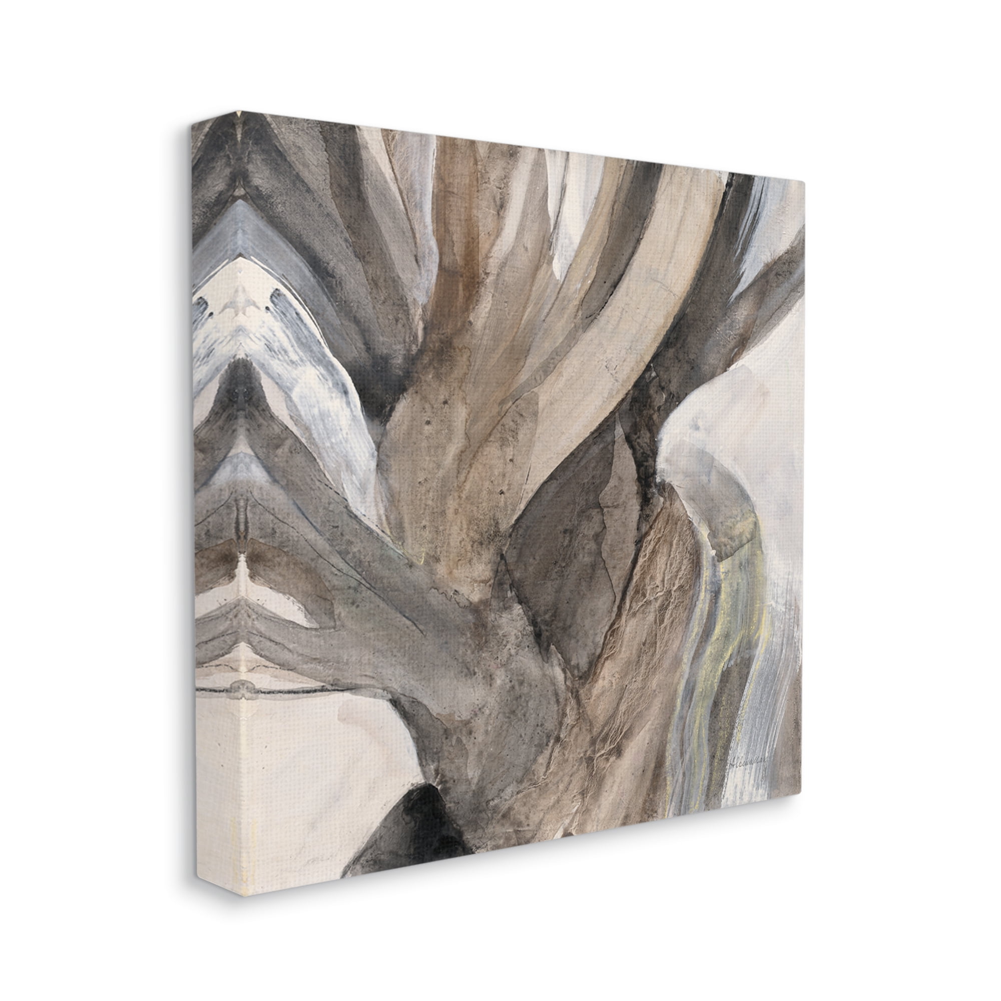 Stupell Industries Twisted Driftwood Abstract Tree Bark Brown Neutral Canvas Wall Art, 36 x 36, Design by Albena Hristova