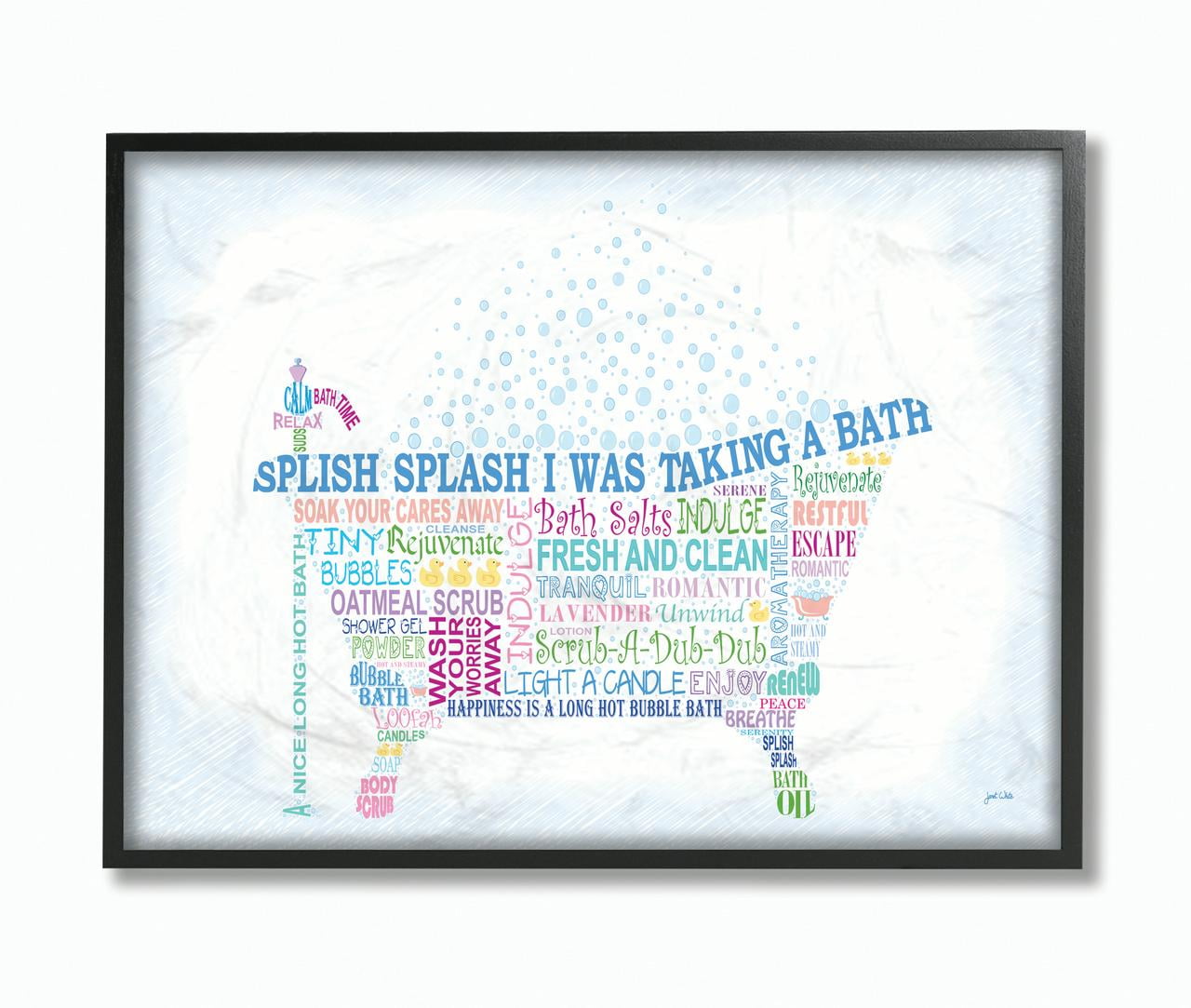 Stupell IndustriesSplish Splash Typography BathroomFramed Wall Art by Janet White