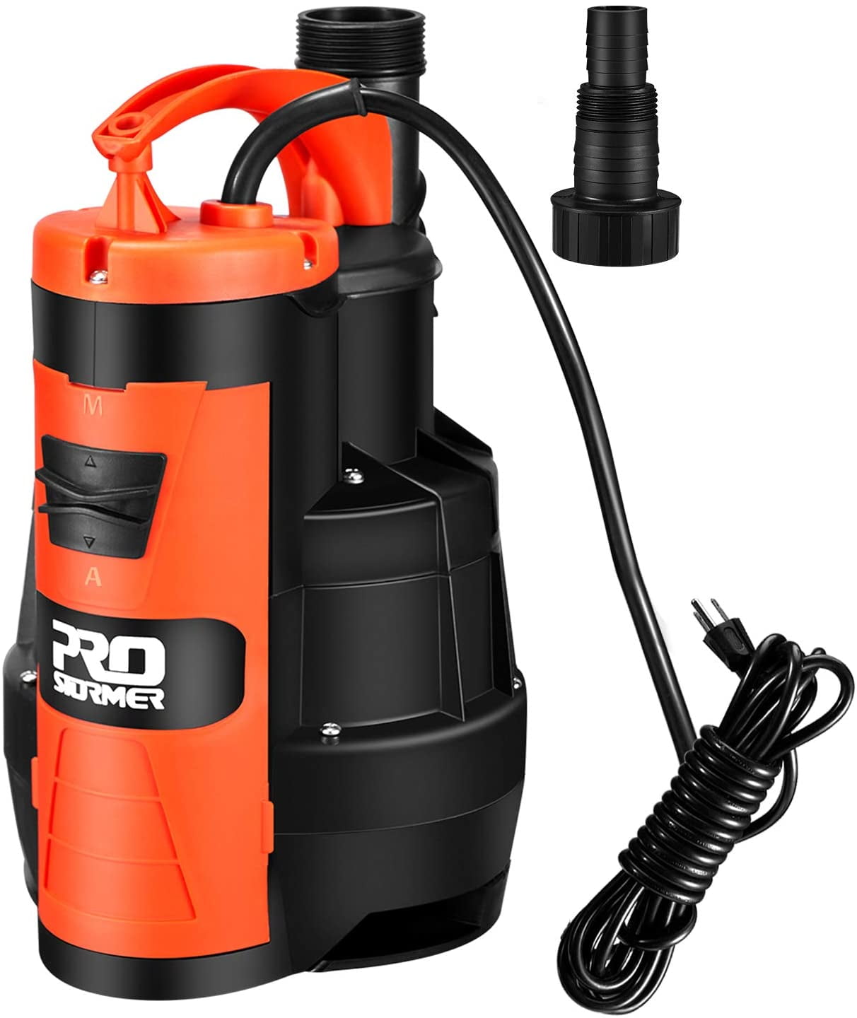 Sump Pump, PROSTORMER 3500 GPH 1HP Submersible Clean/Dirty Water Pump with Build-in Float Switch for Pool, Pond,Garden, Flooded Cellar, Aquarium and Irrigation