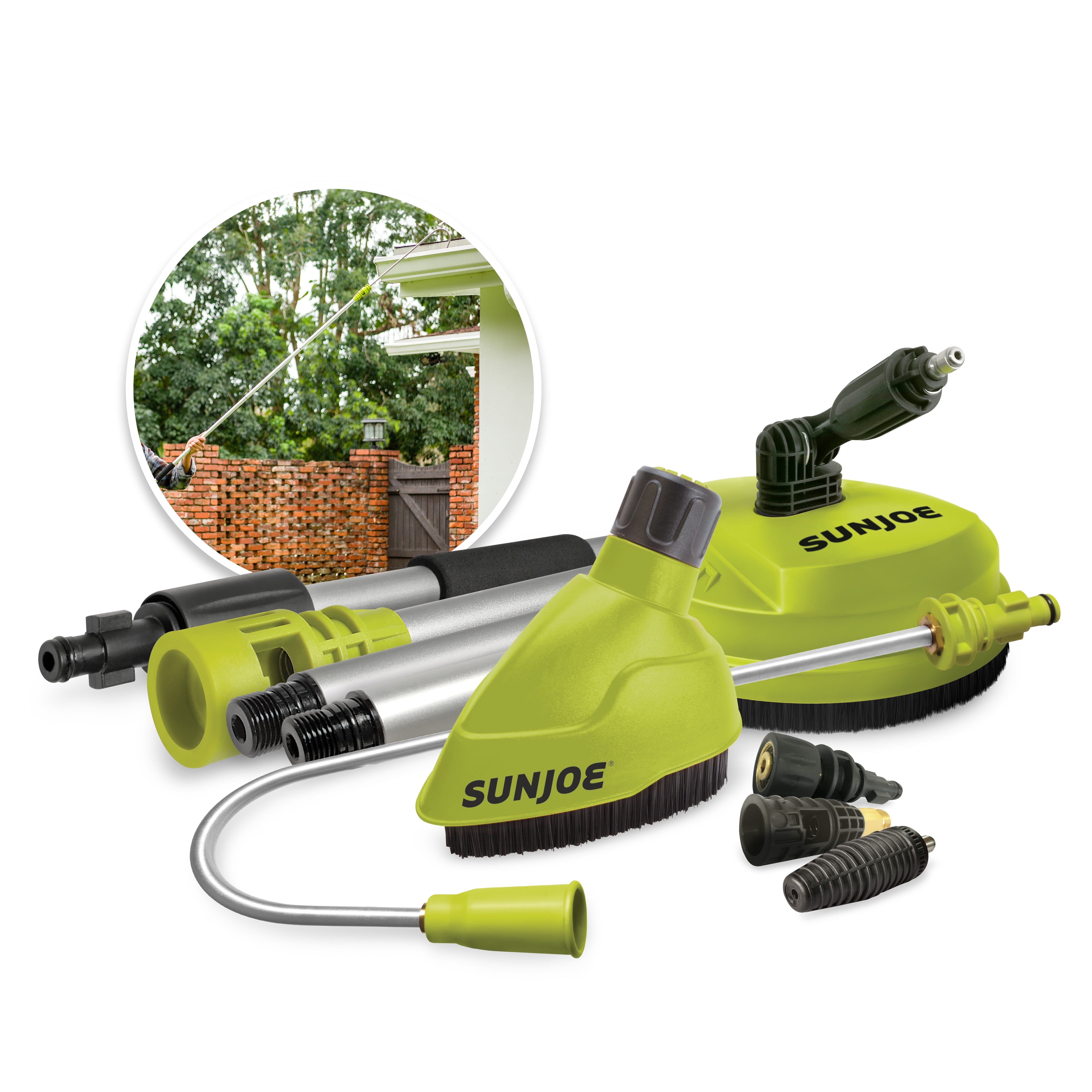 Sun Joe Universal Home Cleaning System for Pressure Washers, 7-Pc Accessory Kit, Up to 3500-PSI