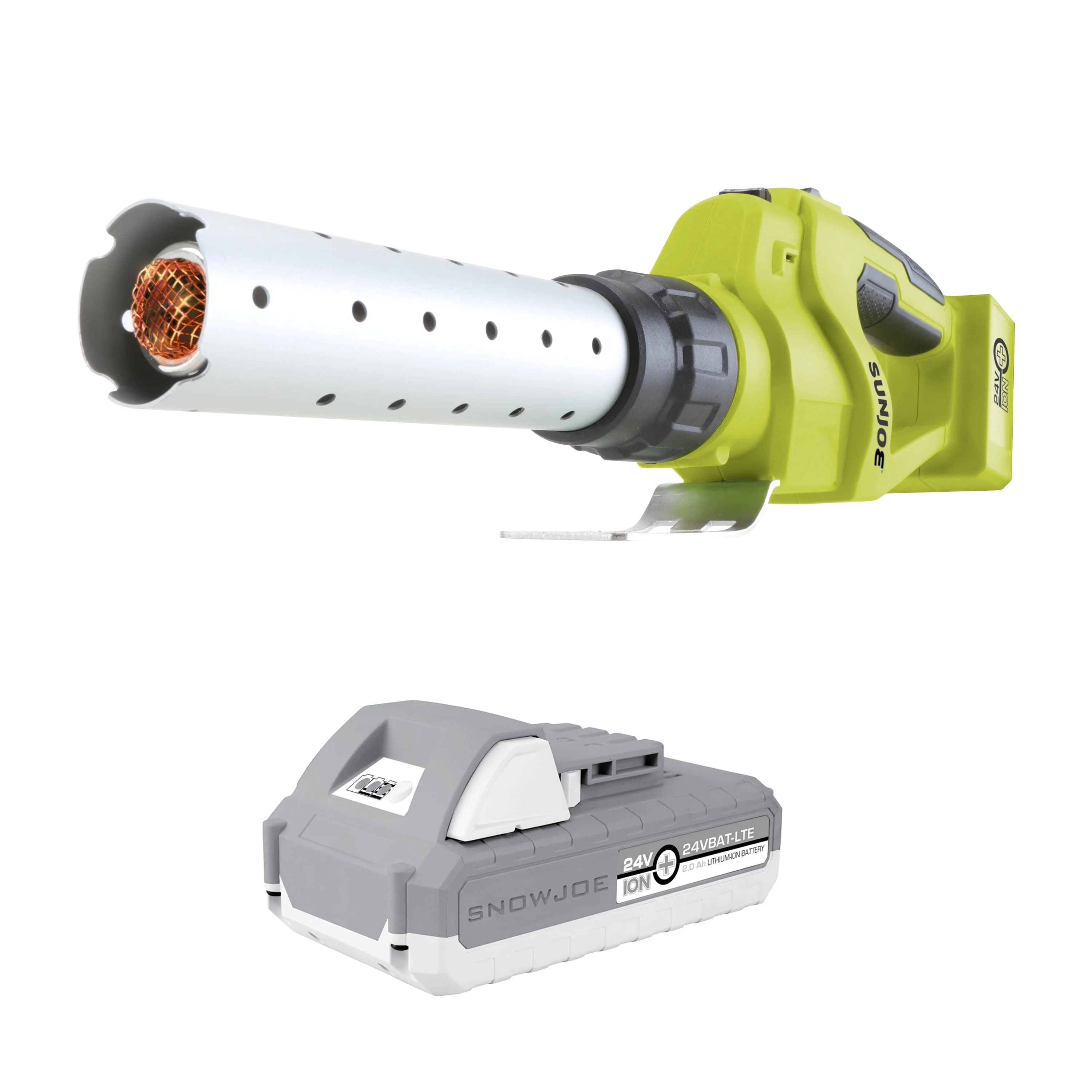 Sun Joe 24V Cordless Fire Starter, 1380°F in 30-Seconds, for BBQ Grills, 2.0-Ah Battery & Charger