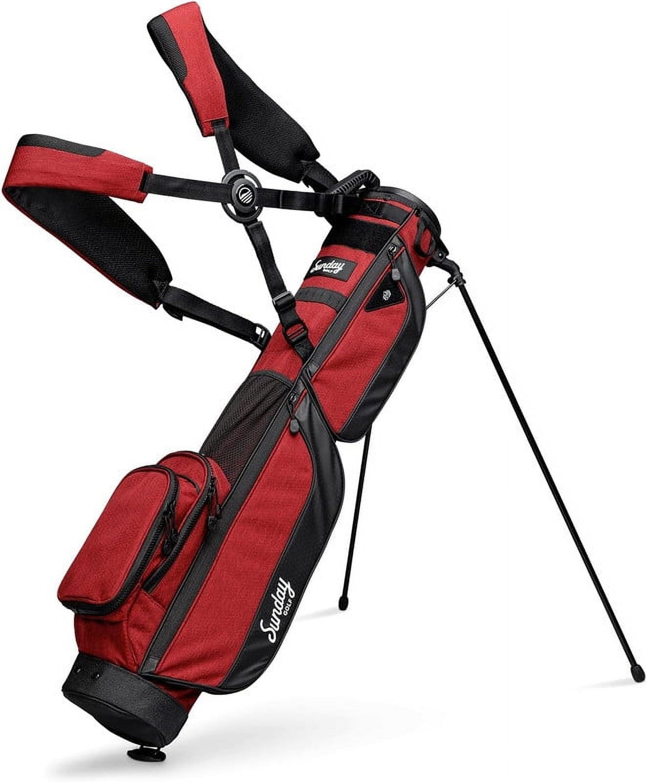 Sunday Golf Loma XL Bag - Lightweight Golf Bag with Strap and Stand – Easy to Carry Pitch n Putt Golf Bag – Golf Stand Bag for The Driving Range, Par 3 and Executive Courses, 3.4 pounds (Ron Burgundy)