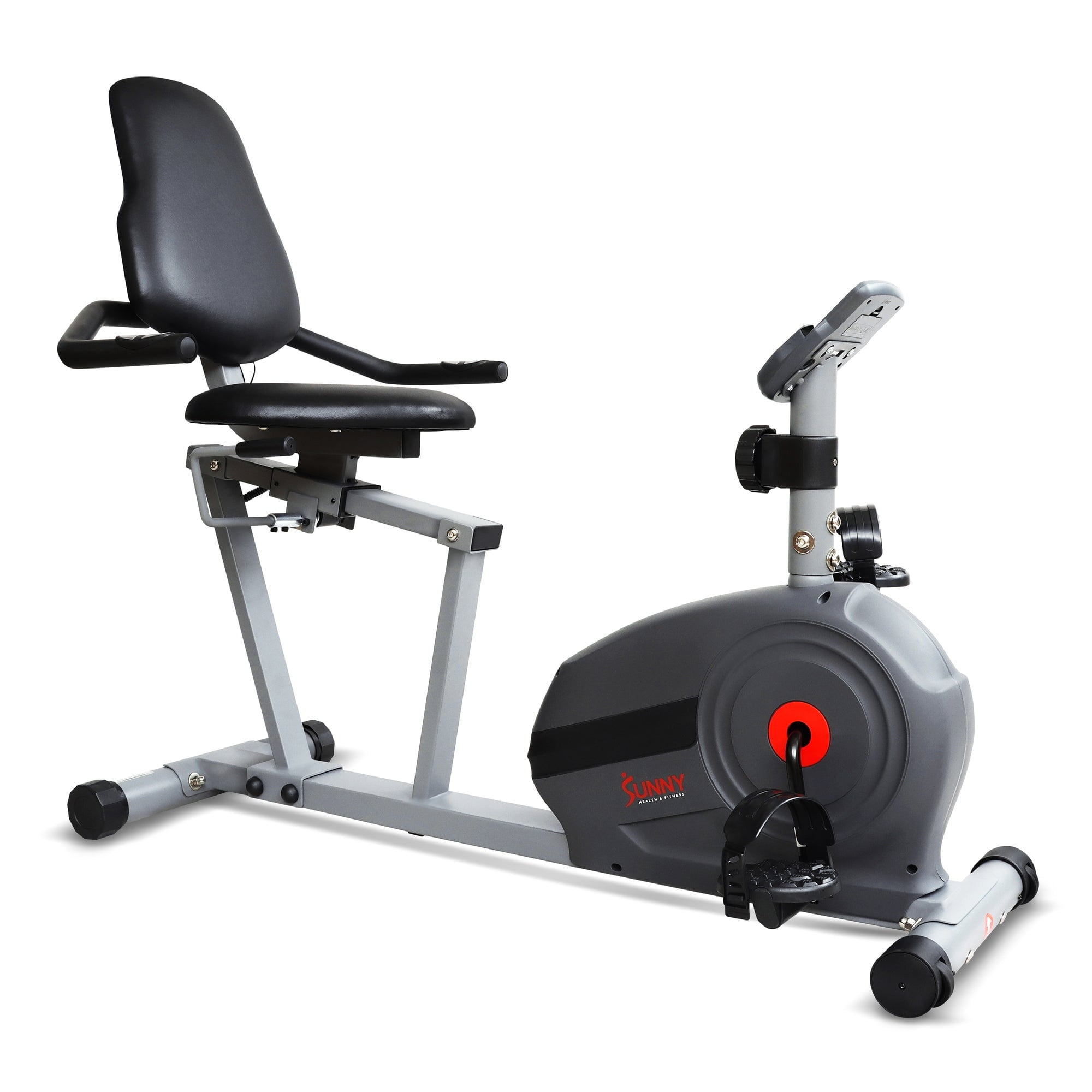 Sunny Health & Fitness Indoor Recumbent Cycling Bike, Essential Interactive Series w Smart Bluetooth & FREE SunnyFit® App – SF-RB422903
