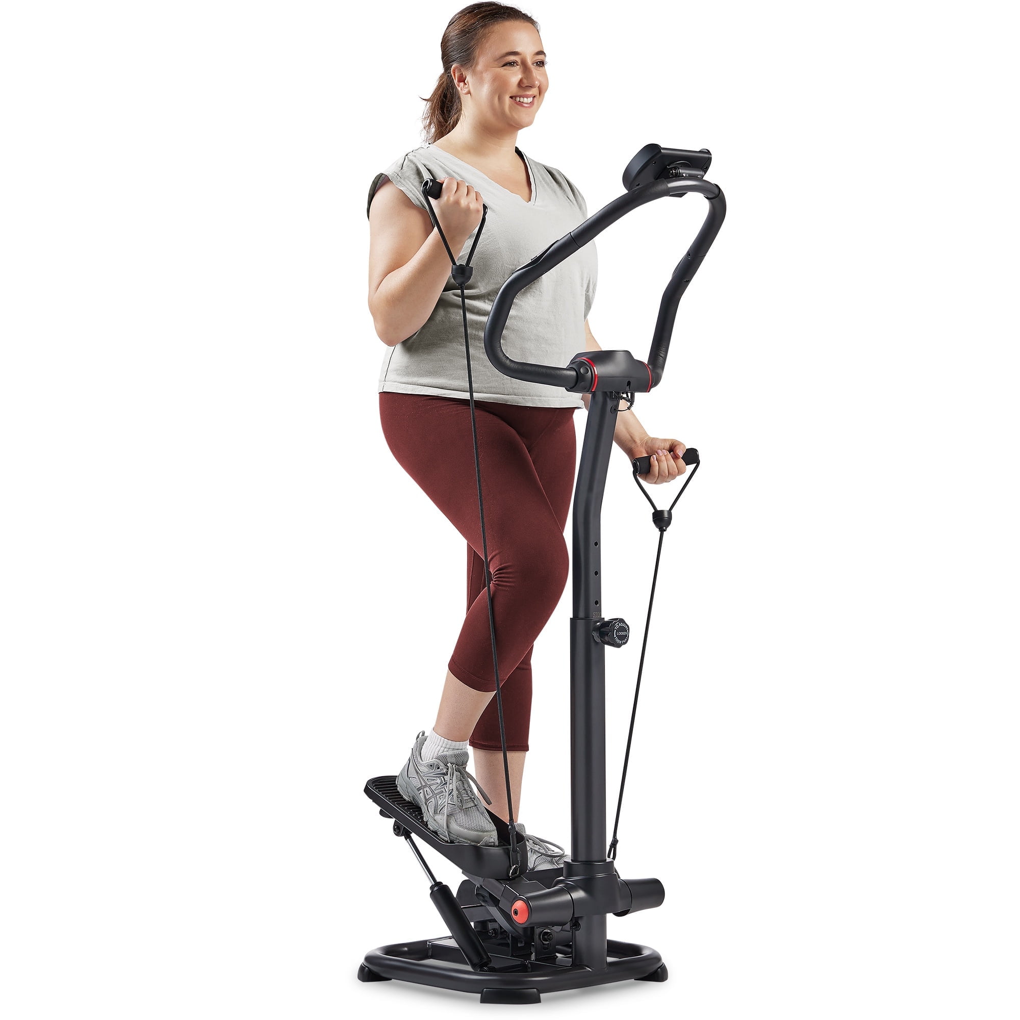 Sunny Health & Fitness Smart Duo Function Premium Power Stepper Machine, 330 LB Capacity with SunnyFit® App