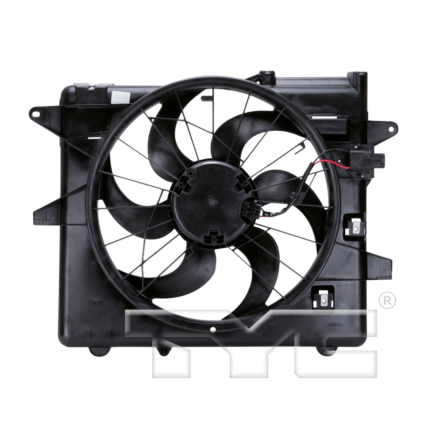 TYC 621070 Dual Radiator and Condenser Fan Assembly For 05-14 Ford Mustang