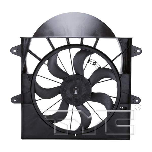 TYC 621220 Dual Radiator and Condenser Fan Assembly for Chrysler 5143208AA im Fits 2006 Jeep Commander