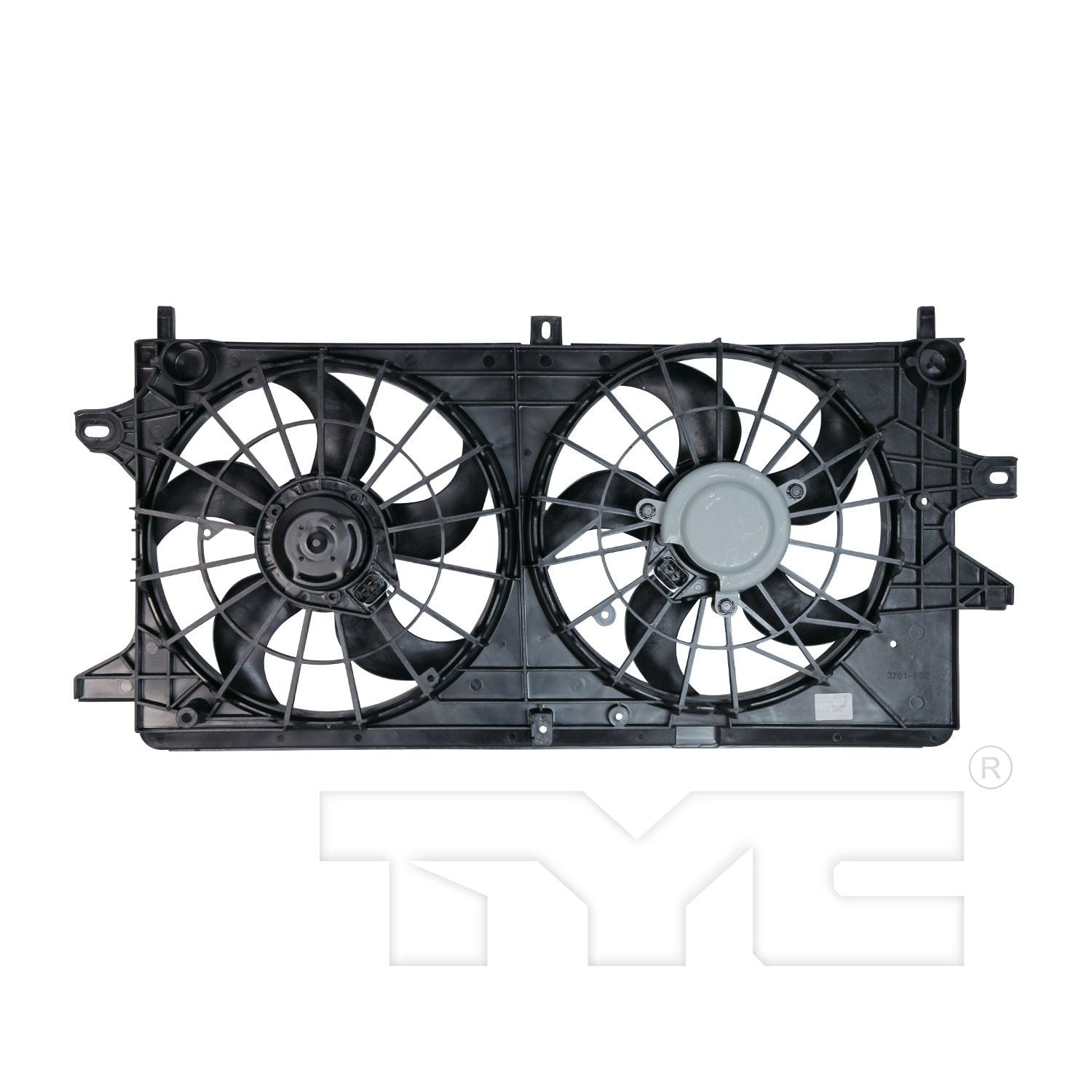 TYC 621360 Dual Radiator and Condenser Fan Assembly Fits select: 2004-2005 CHEVROLET IMPALA, 2004-2008 PONTIAC GRAND PRIX