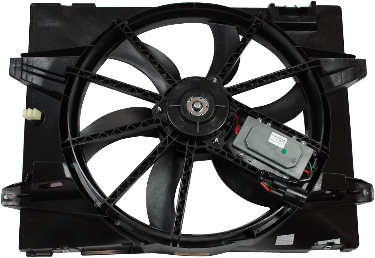 TYC 621380CU Dual Radiator and Condenser Fan Assembly Compatible with 2006-2011 Ford Crown Victoria