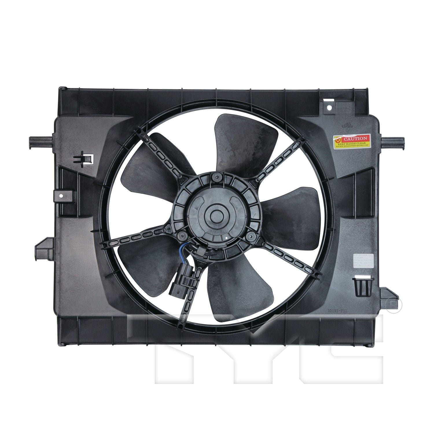 TYC 621450 Dual Radiator and Condenser Fan Assembly For 06-11 Chevrolet HHR