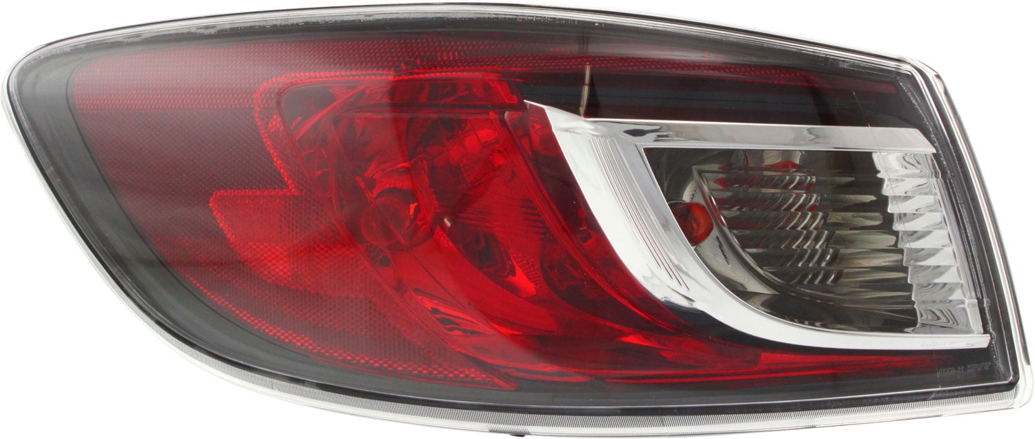 Tail Light Compatible With 2010-2013 Mazda 3 Left Driver Side, Outer With bulb(s)