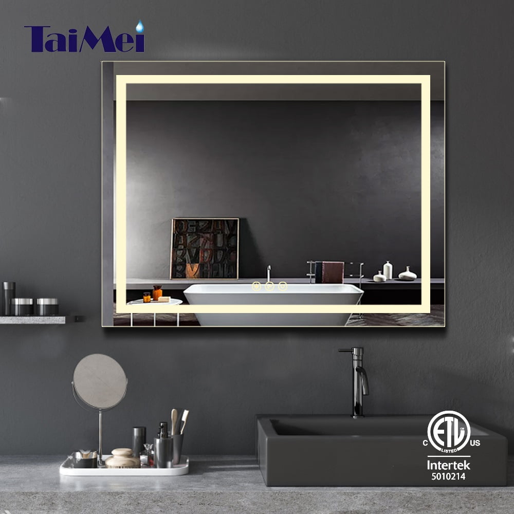 Taimei 48" W x 36" H x 1.5” D (MD04-4836SF2) LED Lighted Mirror, Touch Screen power on/off, elegant design by FOCA US