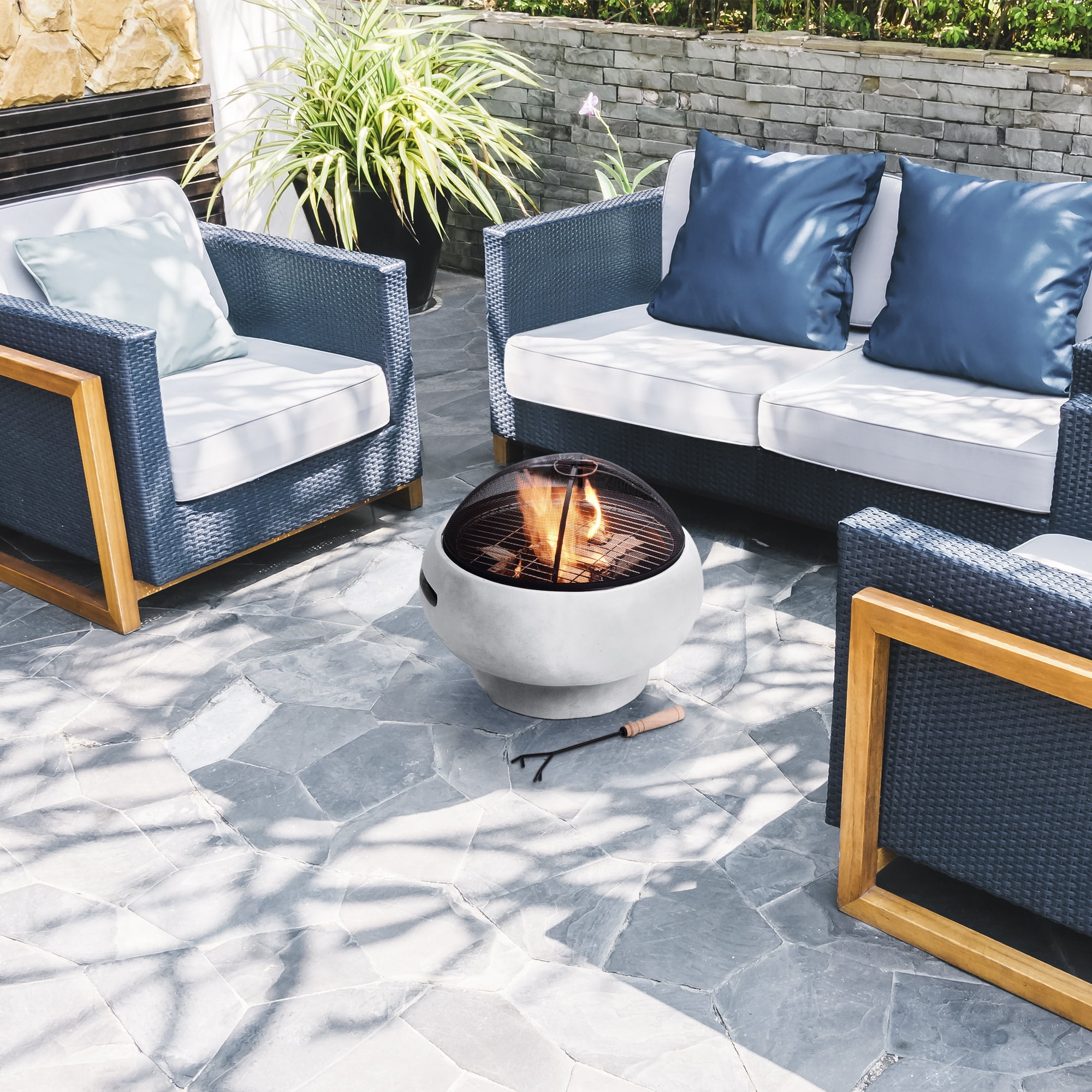 Teamson Home Outdoor 20.87" Wood Burning Fire Pit