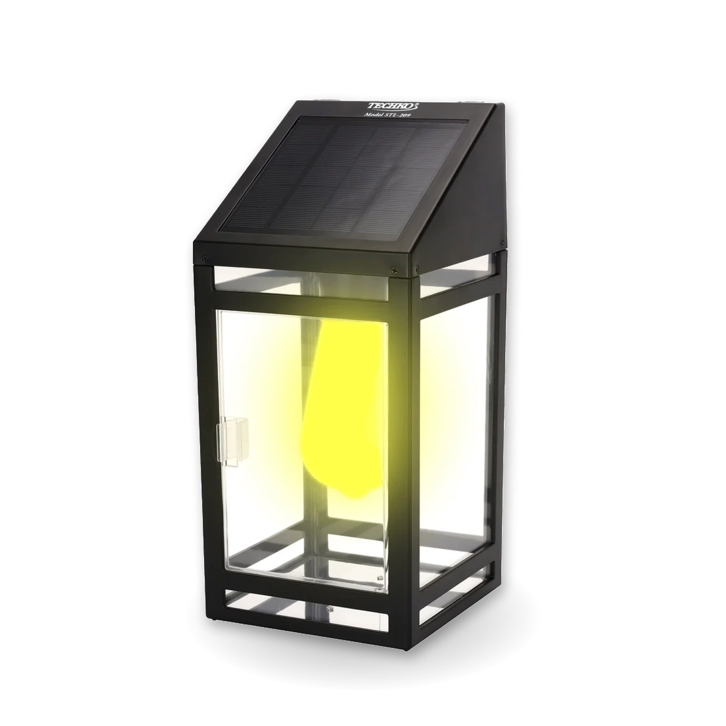 Techko Solar LED Wall Lantern - Amber or White Light