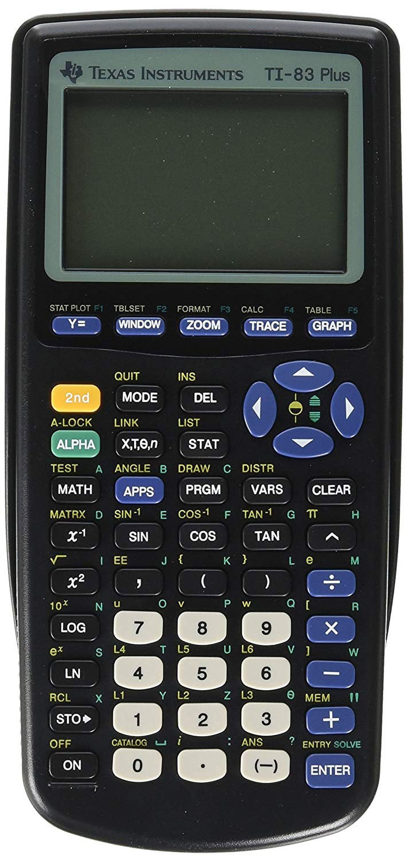 Texas Instruments TI-83 Plus Programmable Graphing Calculator, 10-Digit LCD