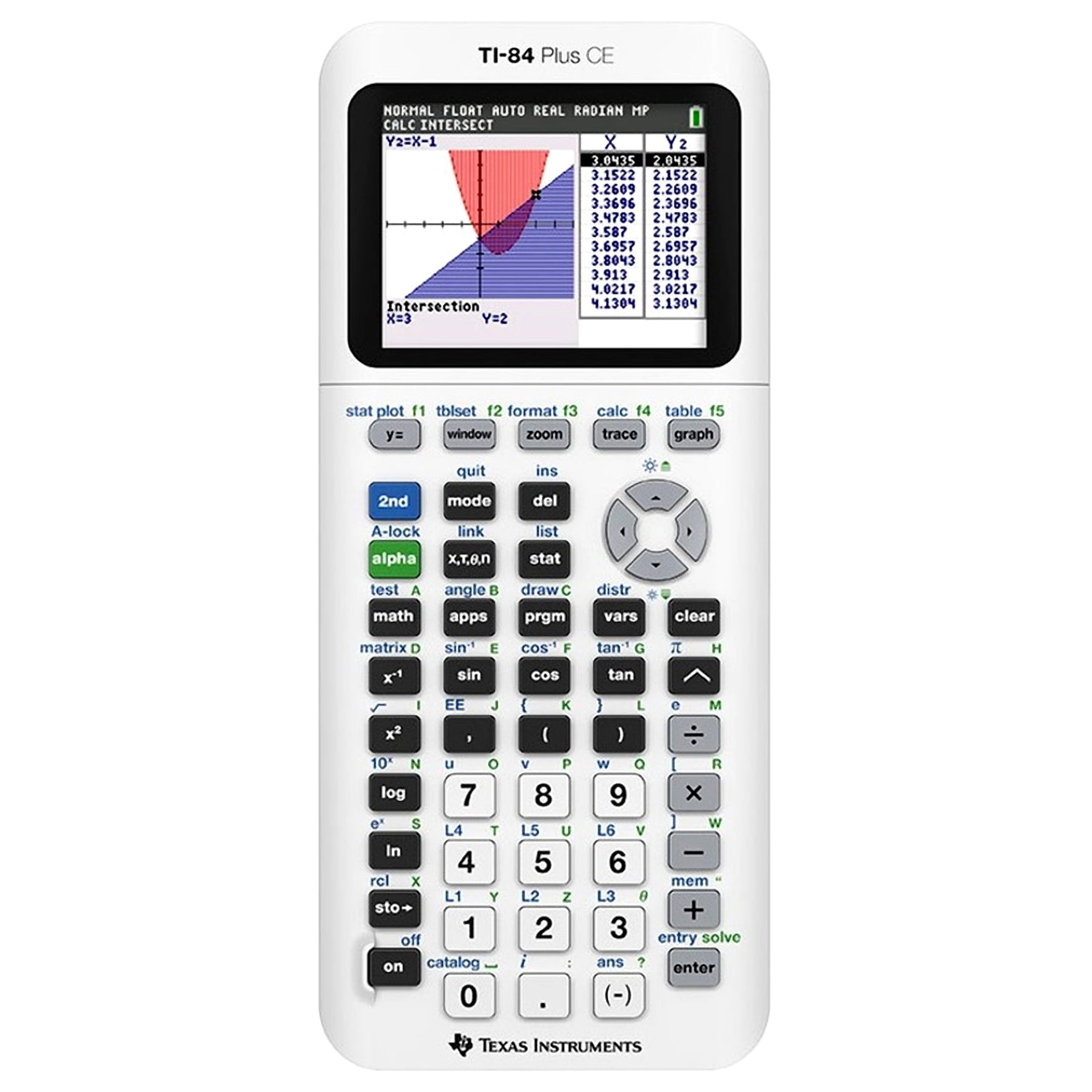 Texas Instruments TI-84 Plus CE Graphing Calculator, White