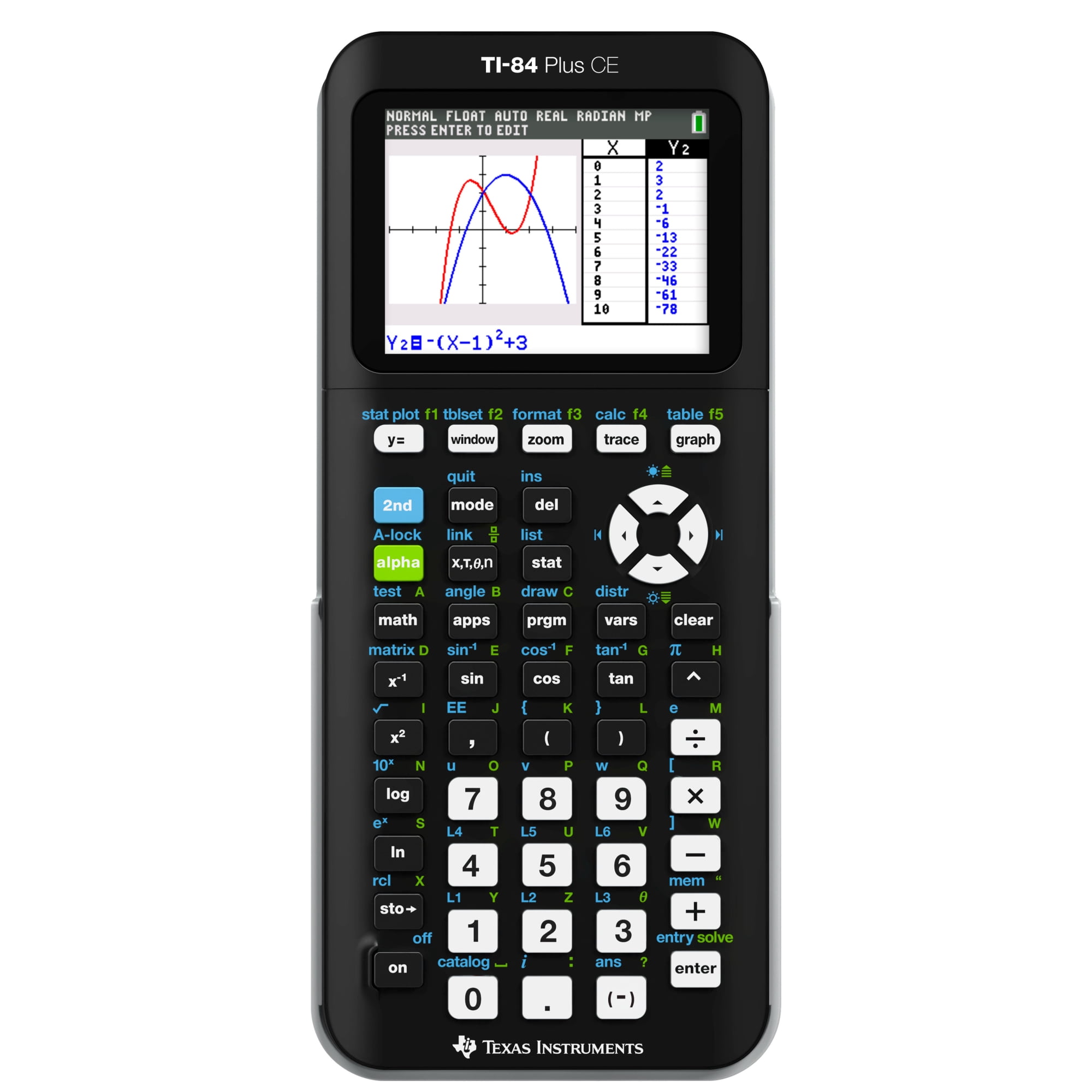 Texas Instruments TI-84 Plus CE Graphing Calculator, Matte Black
