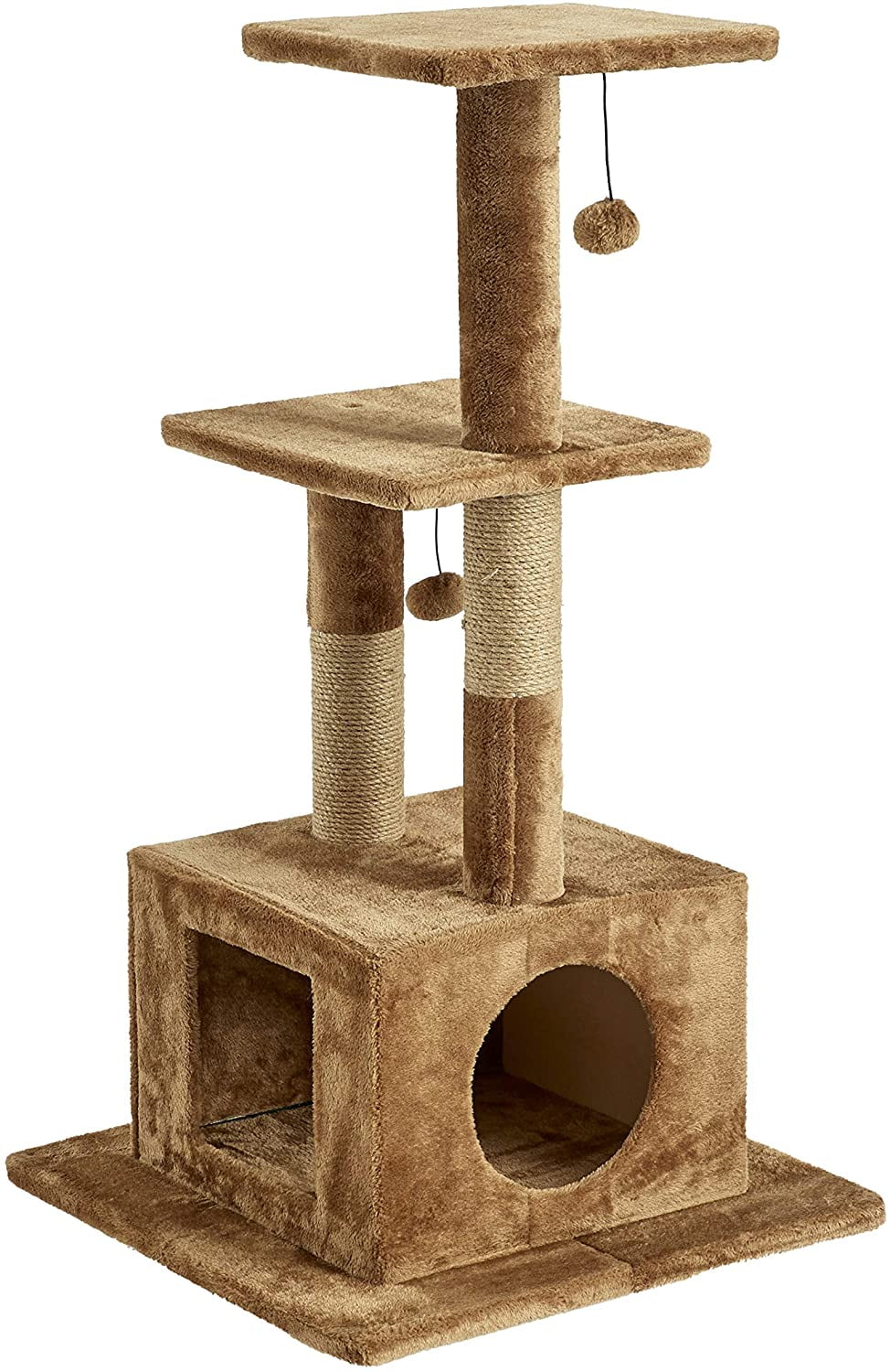 Two by Two Willow 43.7-inch Cat Tree, Cat Tower, Scratching Post, Perch & Playground