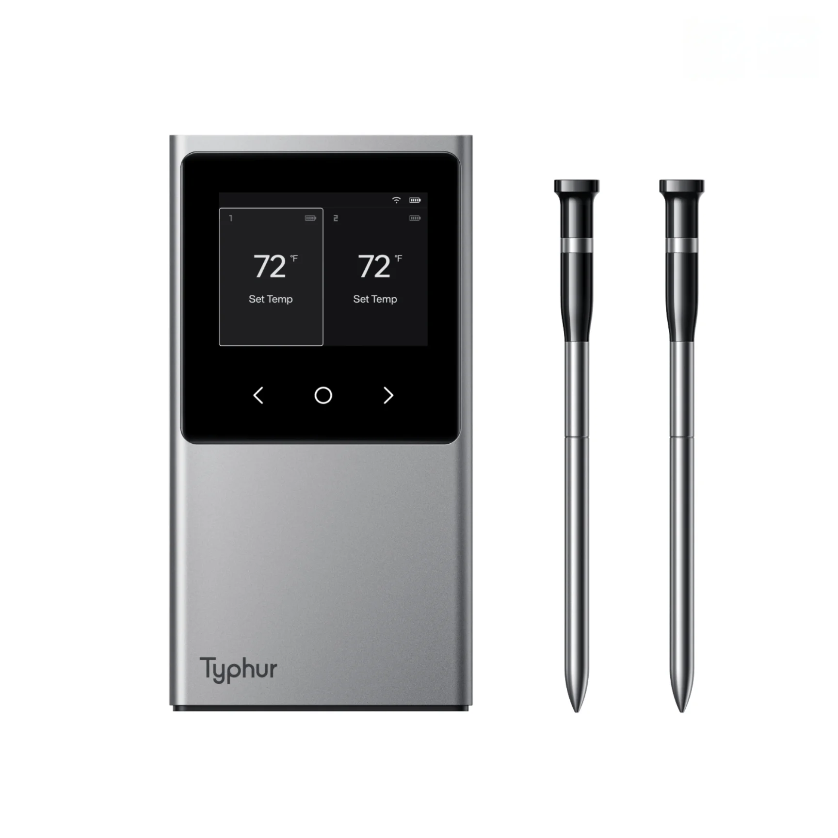 Typhur Sync Dual Wireless Meat Thermometer, Digital Food Cooking Thermometer with Bluetooth 5.4, Wifi Unlimited Range, Smart Base for Kitchen, Grill, BBQ, Oven