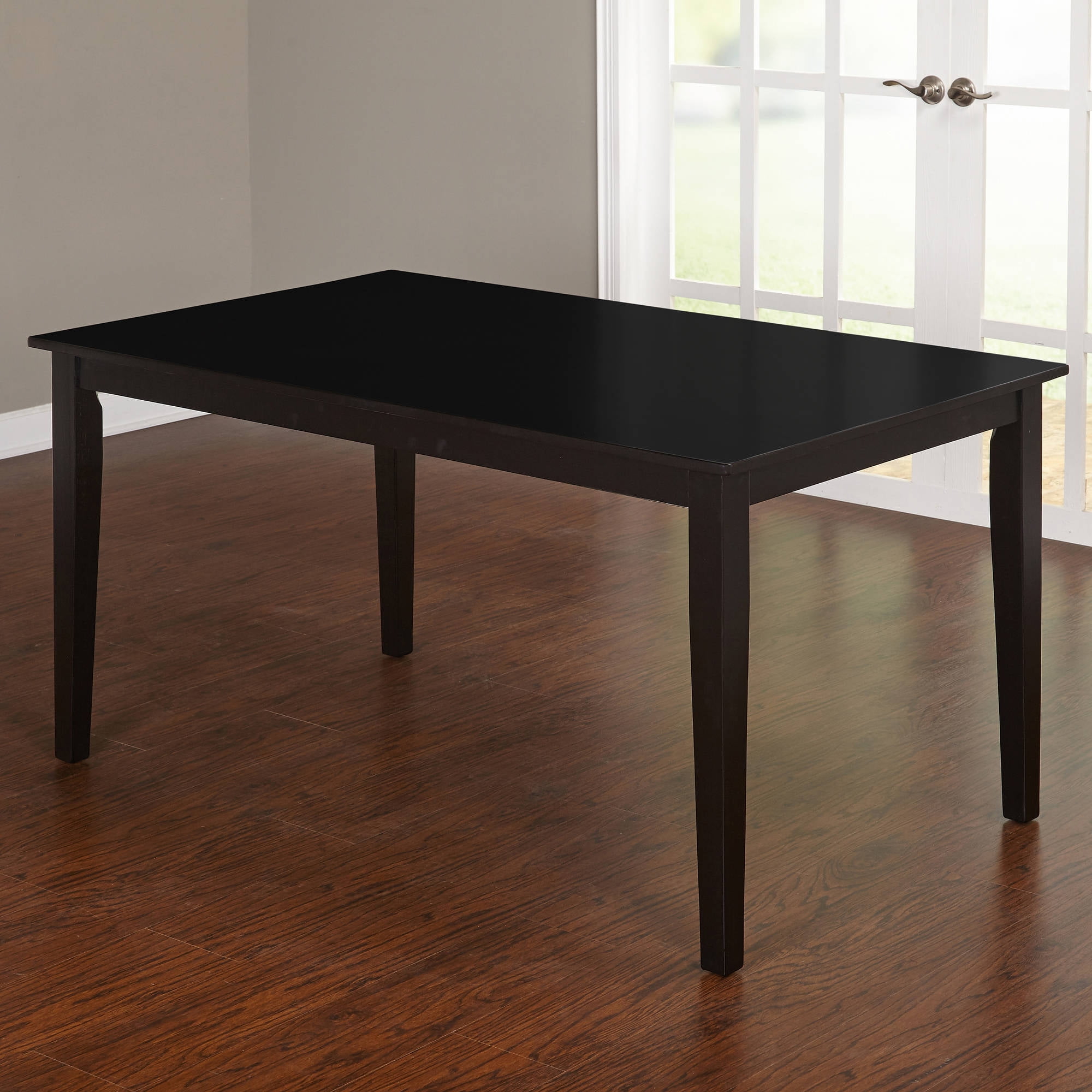 Contemporary Large Dining Table, Black