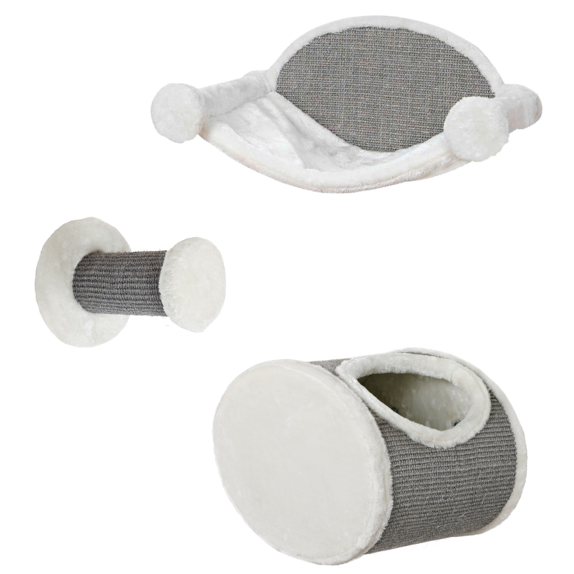 TRIXIE Liam Multi-Level Wall Mounted Cat Perch-Lounge Set, Gray