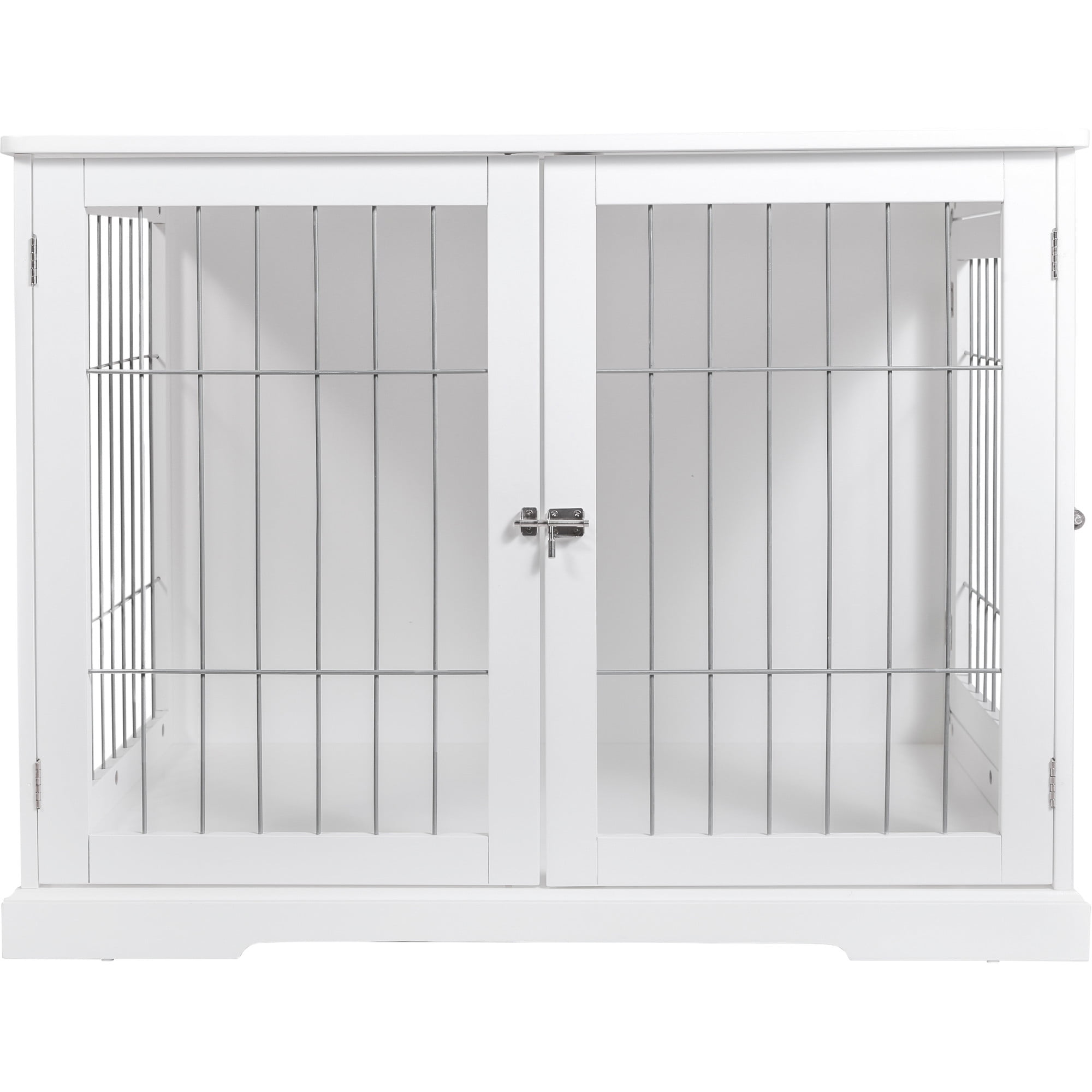 TRIXIE 29.5" Dog Crate, Indoor Crate Table for Dogs Up to 25 lb, Small Dog Kennel, White