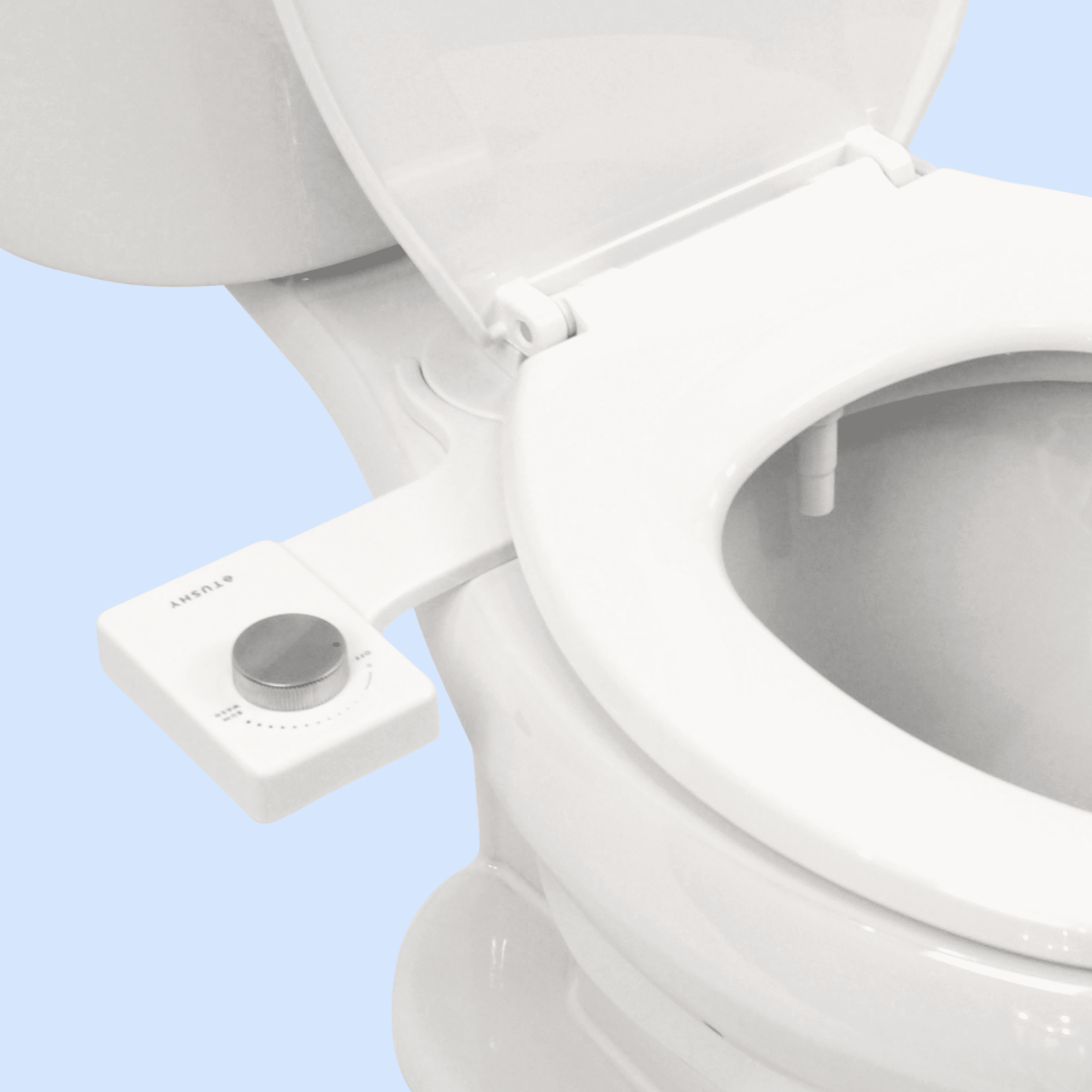 TUSHY Fresh Ultra Slim Toilet Seat Bidet Attachment, Self-Cleaning, One Size, Easy Installation, Silver