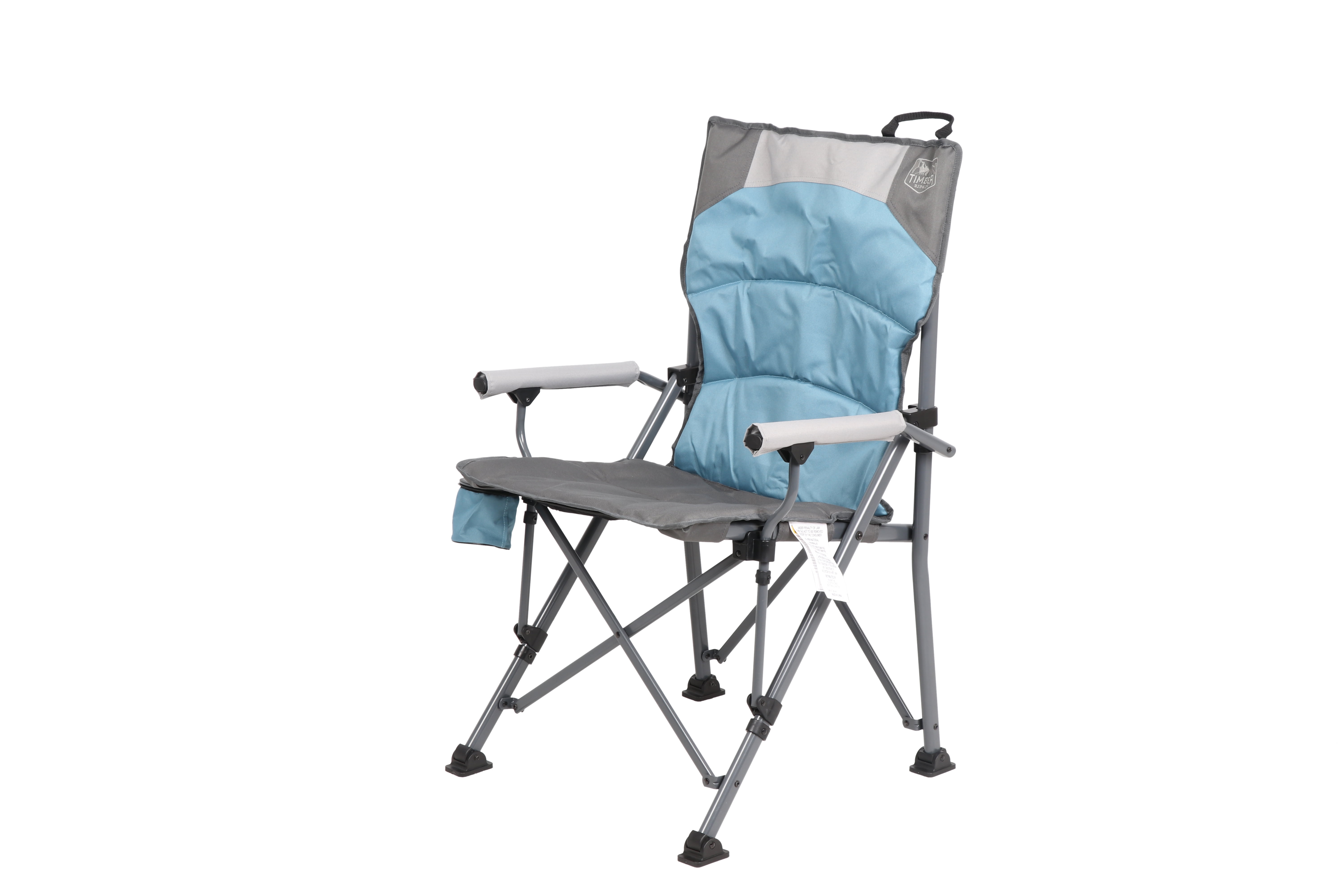 Timber Ridge Wisteria Hard Arm Chair with Cupholder, Blue