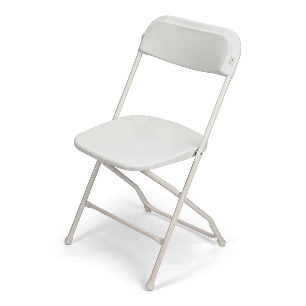 TitanPRO Plastic Folding Chair - White - 10 Pack