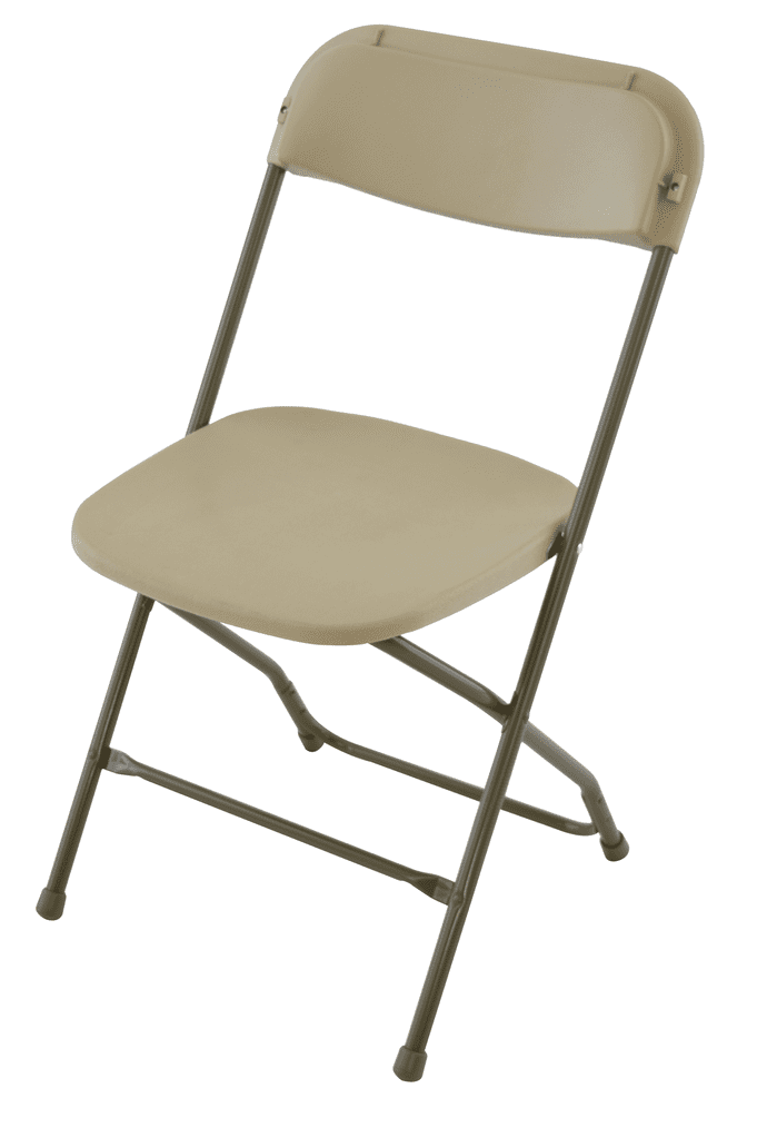 TitanPRO Plastic Folding Chair - Cream - 10 Pack