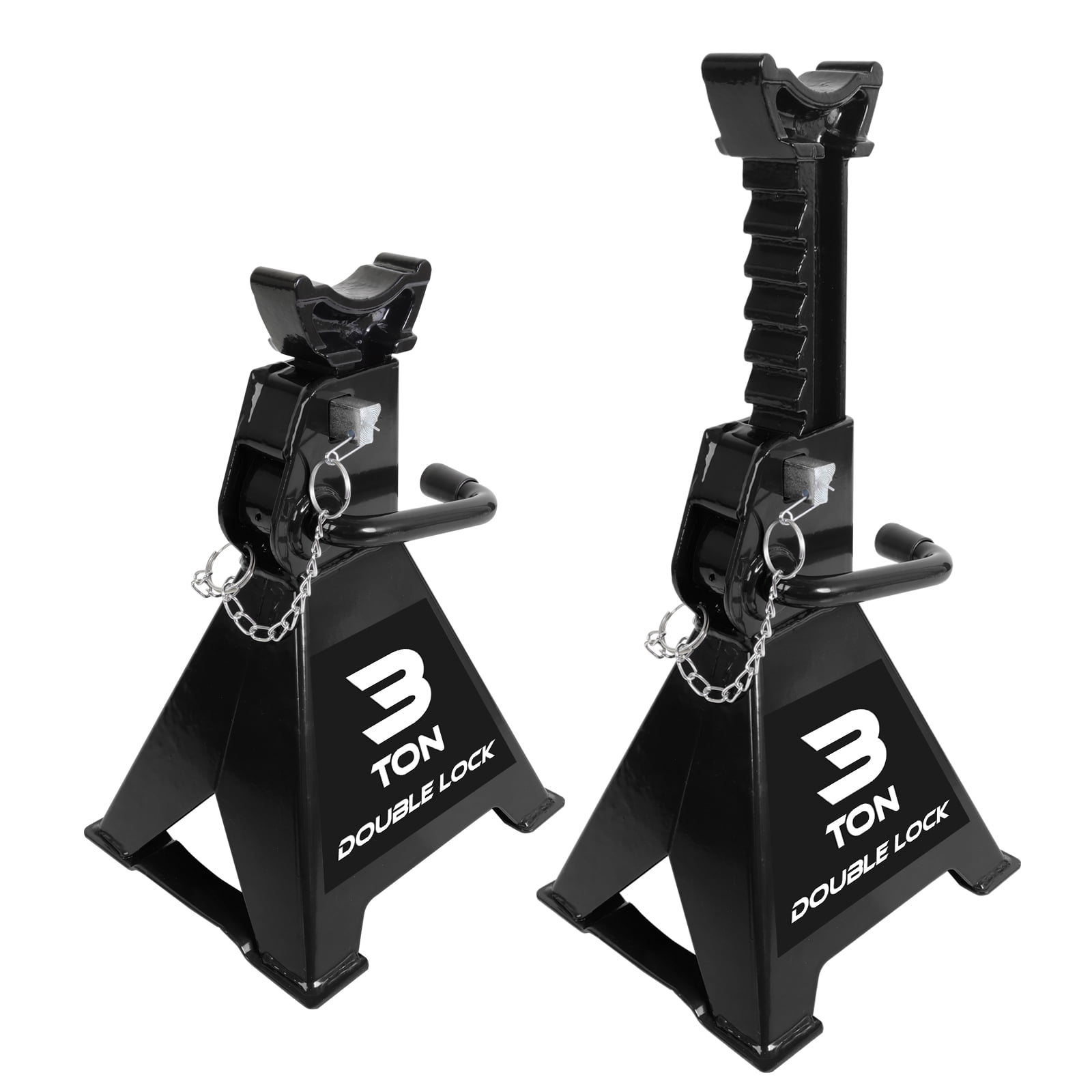 Torin 3 Ton Heavy Duty Jack Stands Double Locking Pins Car Jack Stand, Black, 1 Pair, W43005AB