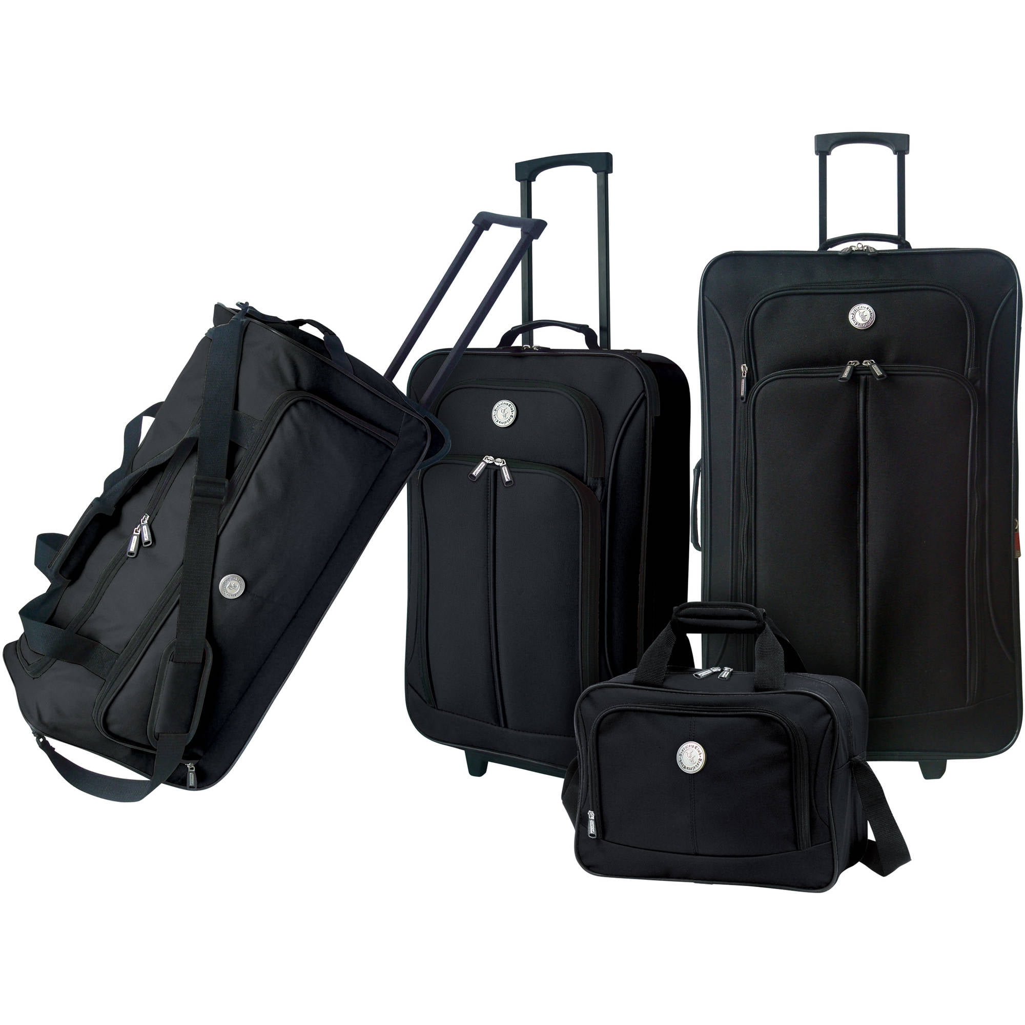 Travelers Club 4-Piece Travel Value Soft Side Luggage Set - Black