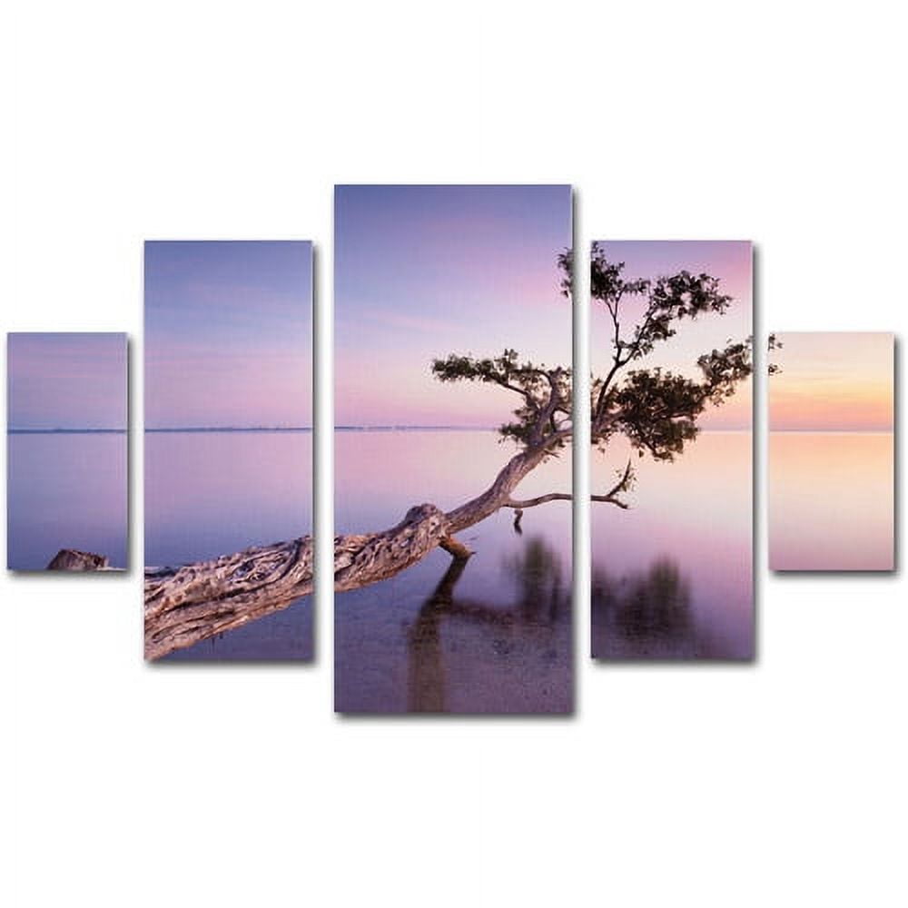 Trademark Fine Art "Water Tree XV" Canvas Art Set by Moises Levy, 5pc Panel Set, 58" x 40"