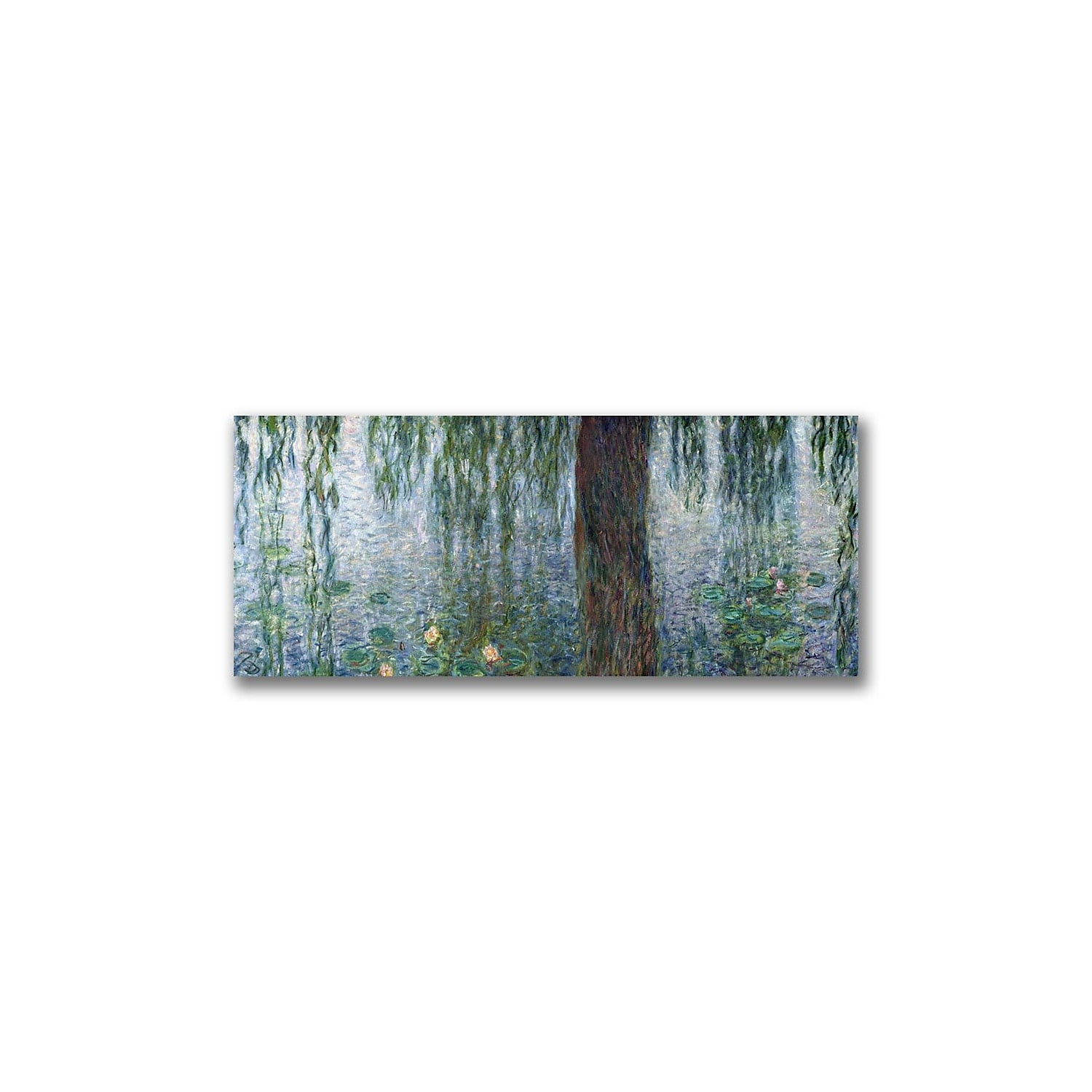 Trademark Fine Art "Waterlillies, Morning" Canvas Wall Art by Claude Monet