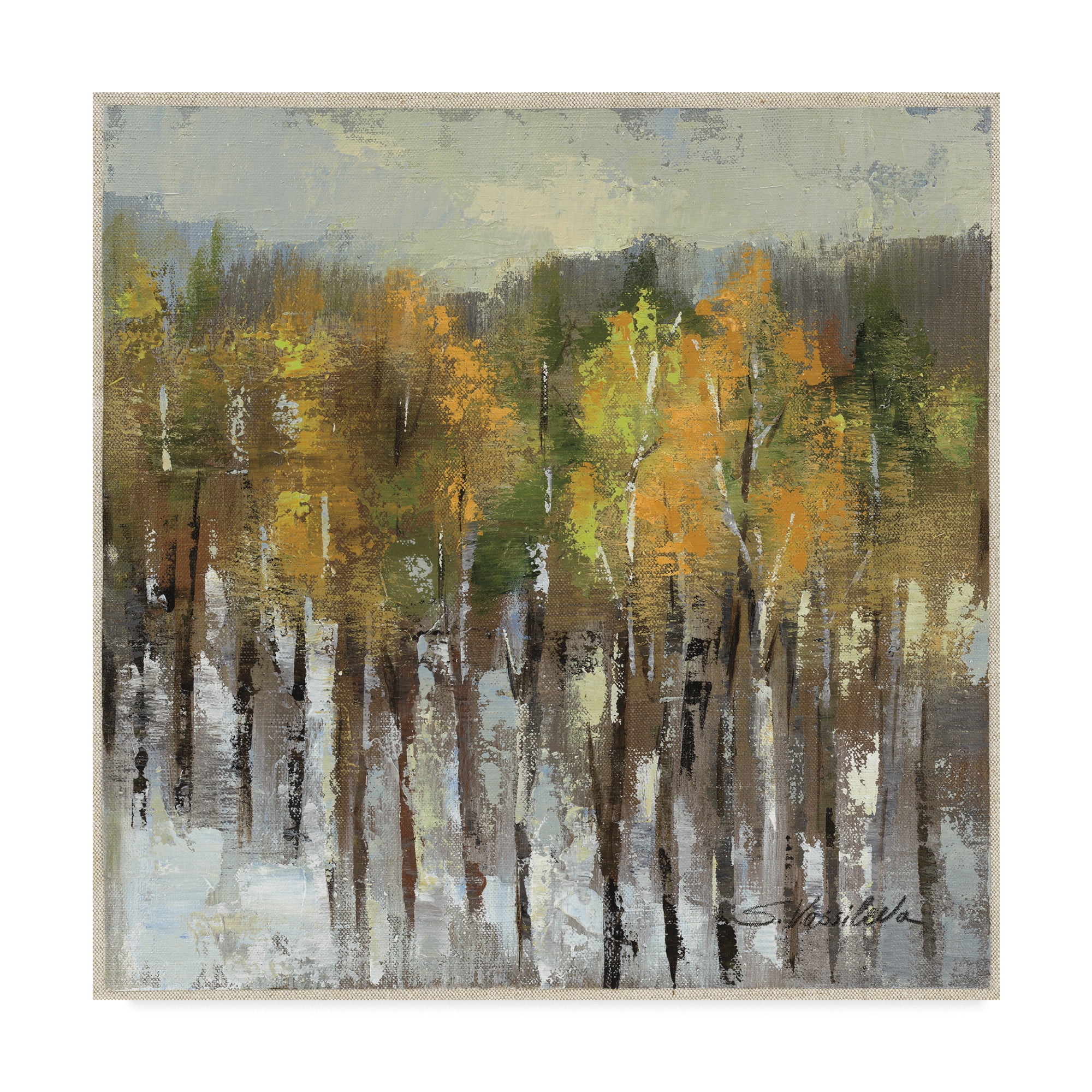 Trademark Fine Art 'January Landscape' Canvas Art by Silvia Vassileva
