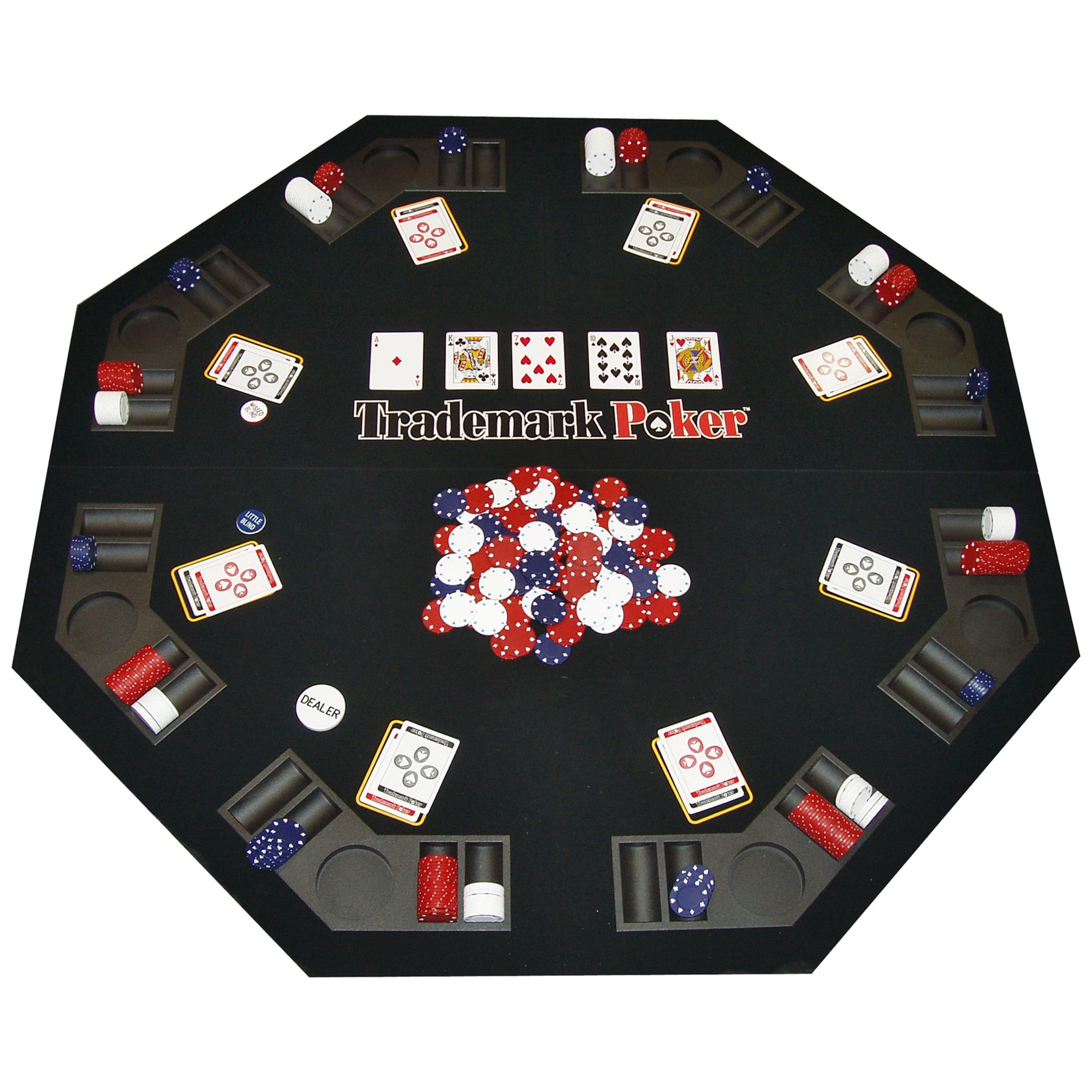 Trademark Poker Foldable Poker Table Felt - 300 Chips and 2 Decks of Cards
