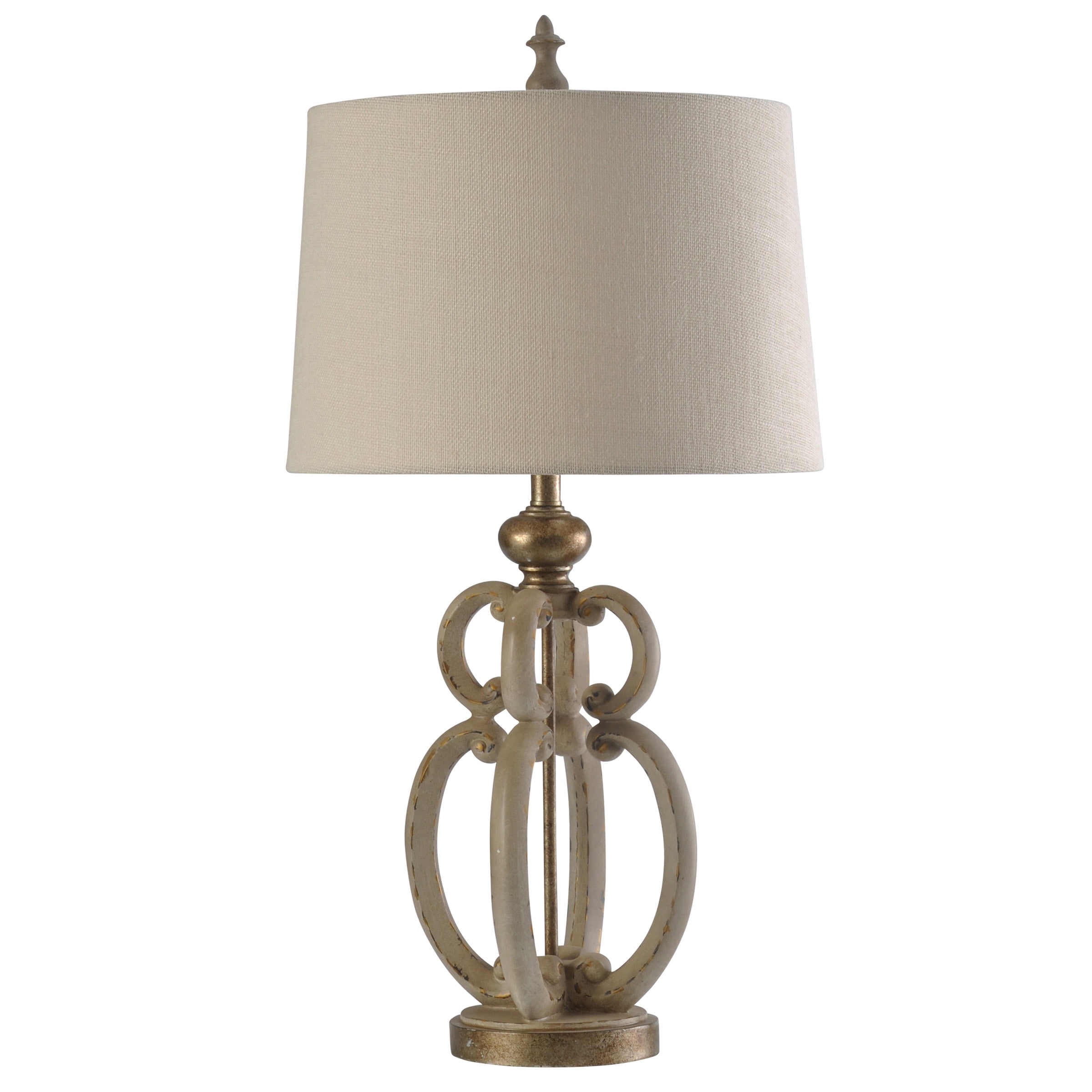 Tuscana Cream - Table Lamp - Tuscana Cream Finish - Beige Hardback Shade