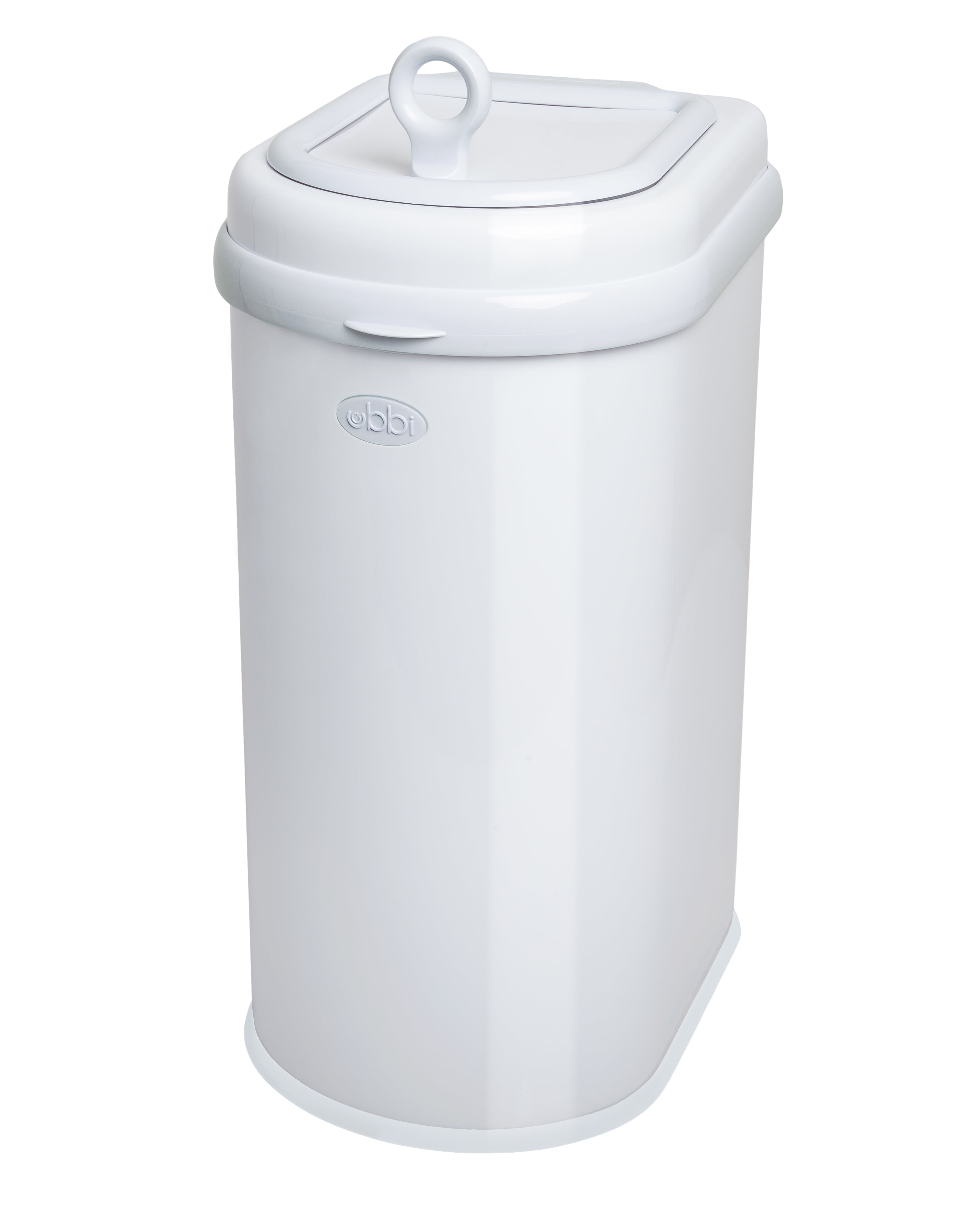 Ubbi Pet Odor-Locking Steel Waste Pail Cat Litter Disposal System, White