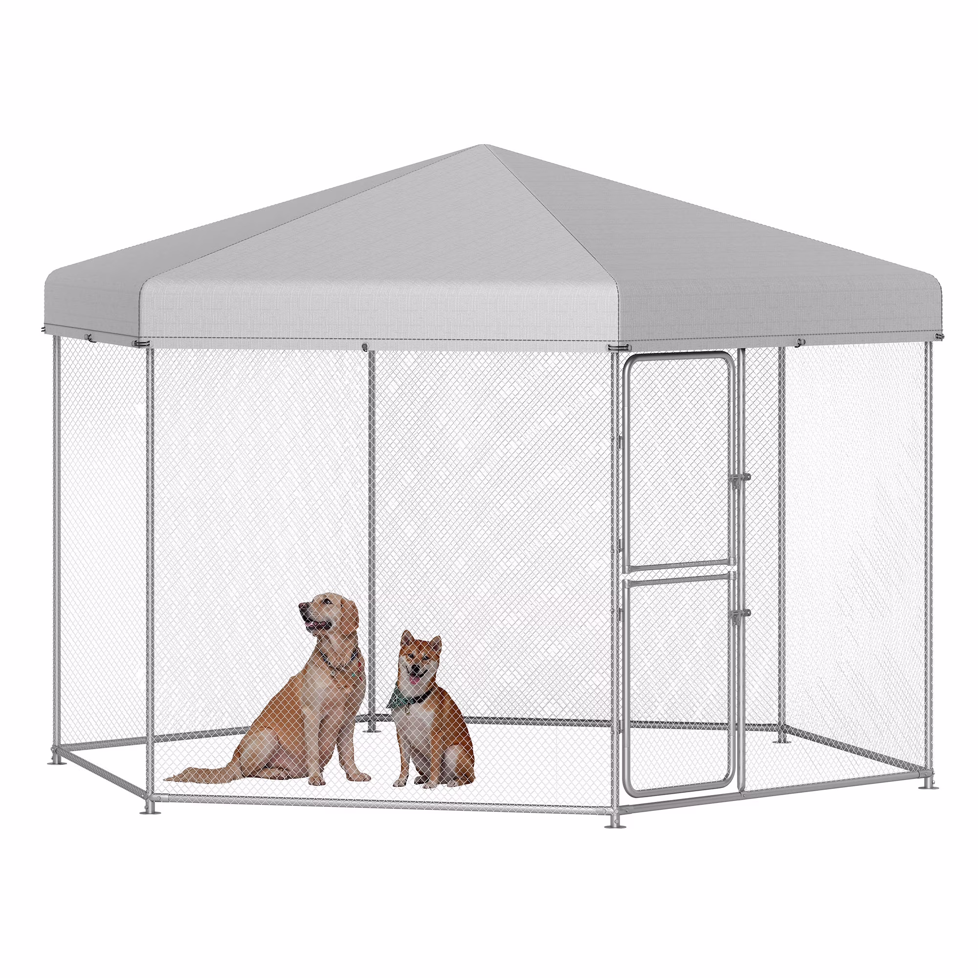 Uforic 13×11 ft ( 158" x 134" x 91" ) Large Outdoor Dog Kennel,Outside Heavy Duty Shade Dog Pen Playpen Pet Dog Enclosure Crate Dog Run House with UV & Waterproof Cover Fence